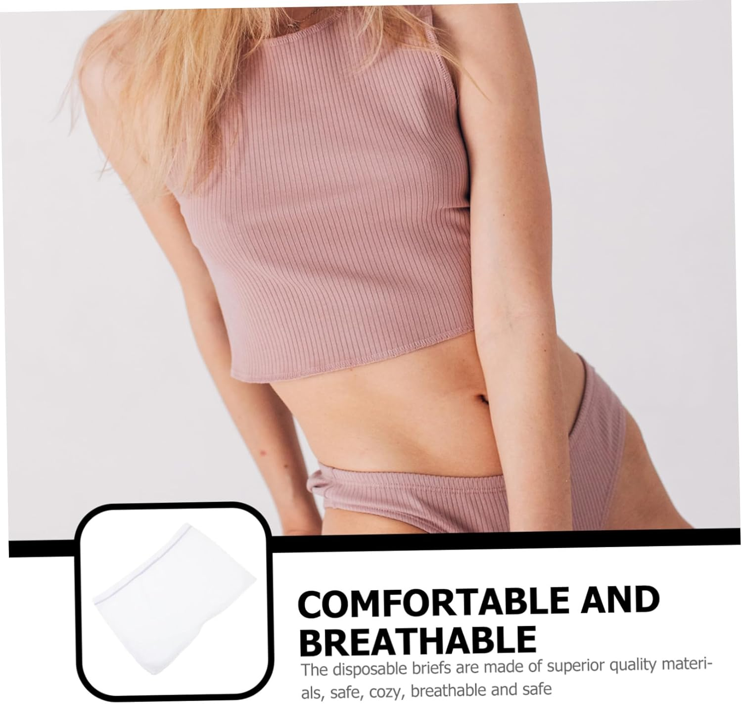 YARNOW Disposable Underwear for Women Elastic Steam Pants Comfortable Breathable Maternity Sanitary Shorts for Travel Beauty Salons image number 2