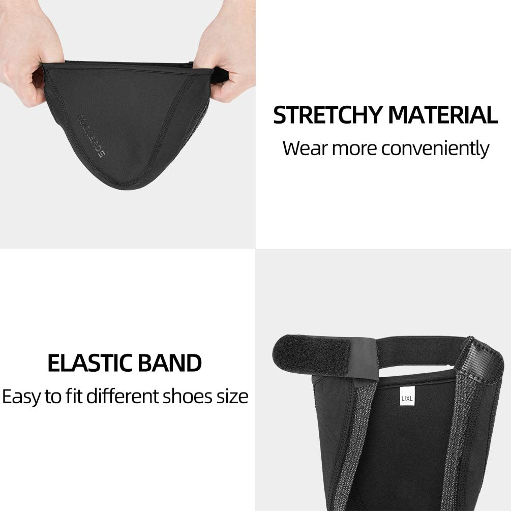 ROCKBROS Cycling Bike Shoe Toe Cover Warmer Protector Black 1 Pair image number 5