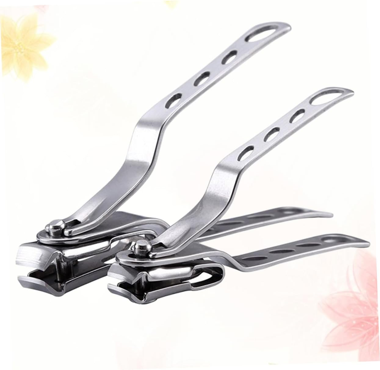 BELLIFFY 360 Degree Rotating Nail Clipper Set Stainless Steel Nail Cutter 2Pcs (Large Small) Ergonomic Design Portable for Men Women Home Travel image number 4