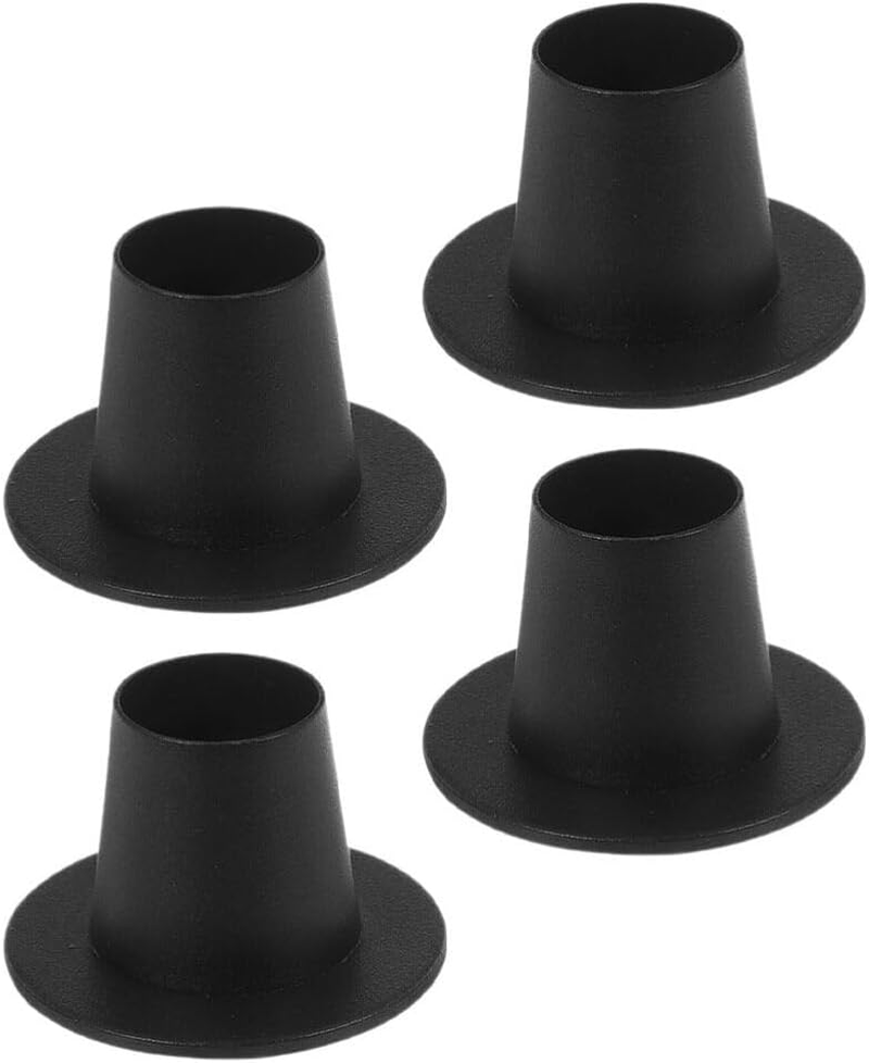 Homoyoyo 4Pcs Vintage Metal Candle Holders Retro Taper Candlestick Holders for Weddings Parties and Home Elegant Finish for Warm Atmosphere image number 4