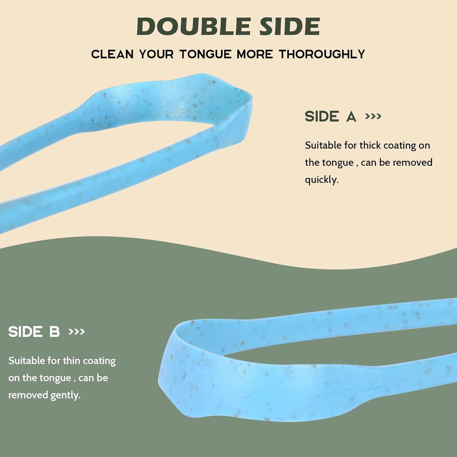 Tongue Scraper Cleaner Natural Eco Fiber Material 100% BPA Free Tongue Scrapers for Oral Care & Hygiene - 3 Count image number 6