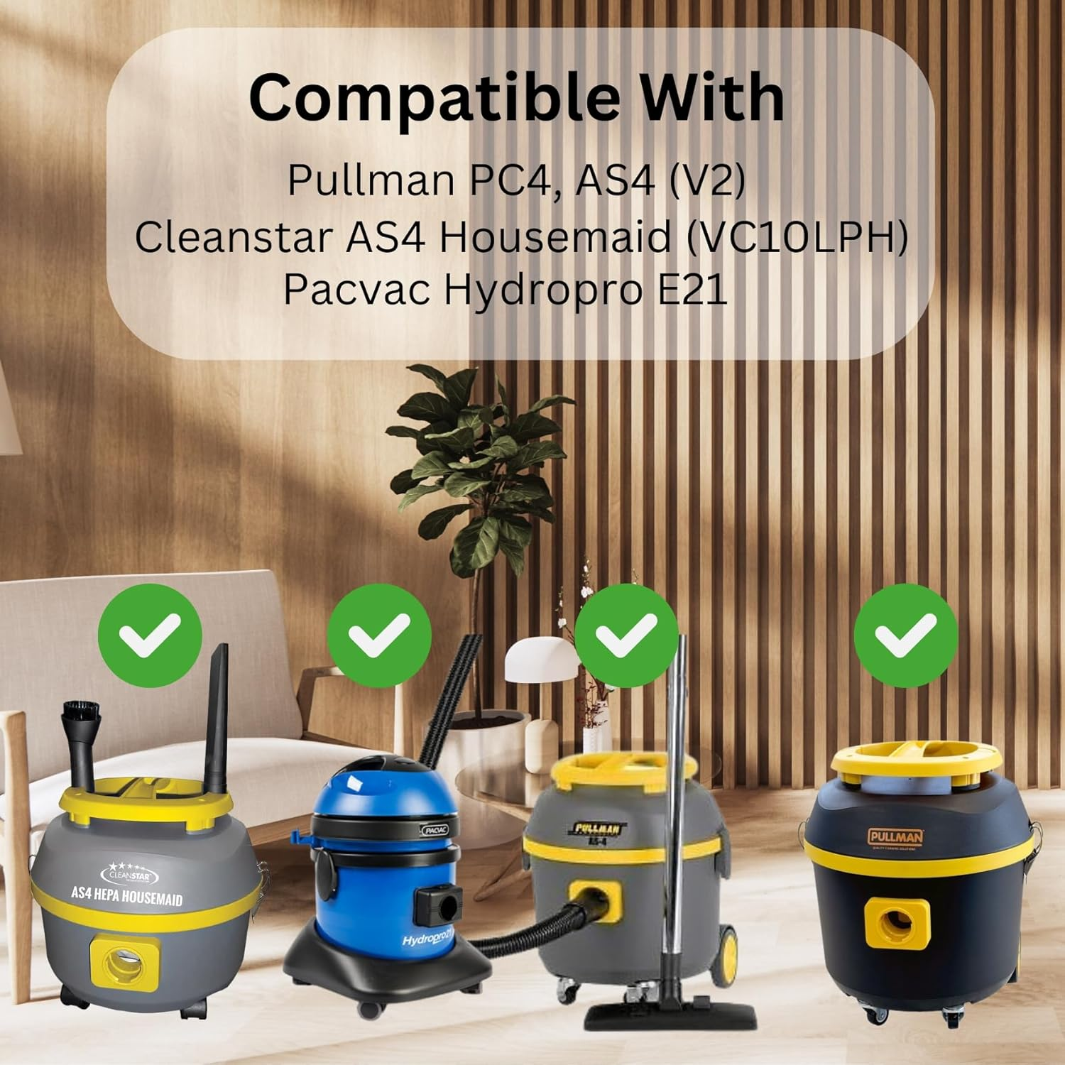 Reusable Vacuum Dust Bag for Pullman AS4 V2, PC4, Cleanstar AS4 Housemaid & Pacvac Hydropro E21 - Washable Cloth Bag Replacement, Eco-Friendly & Durable Vacuum Bag Accessory image number 3