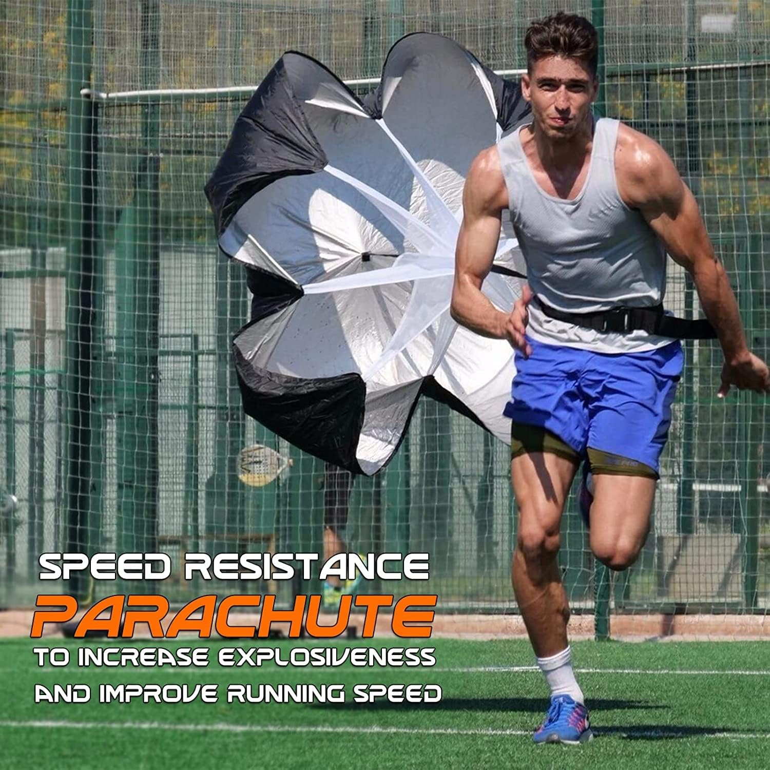 Speed Agility Training Set, Includes 12 Rung Agility Ladder,10 Disc Cones, Jump Rope, Resistance Bands, Running Parachute, Holder, for Football, Hockey Training Athletes image number 6