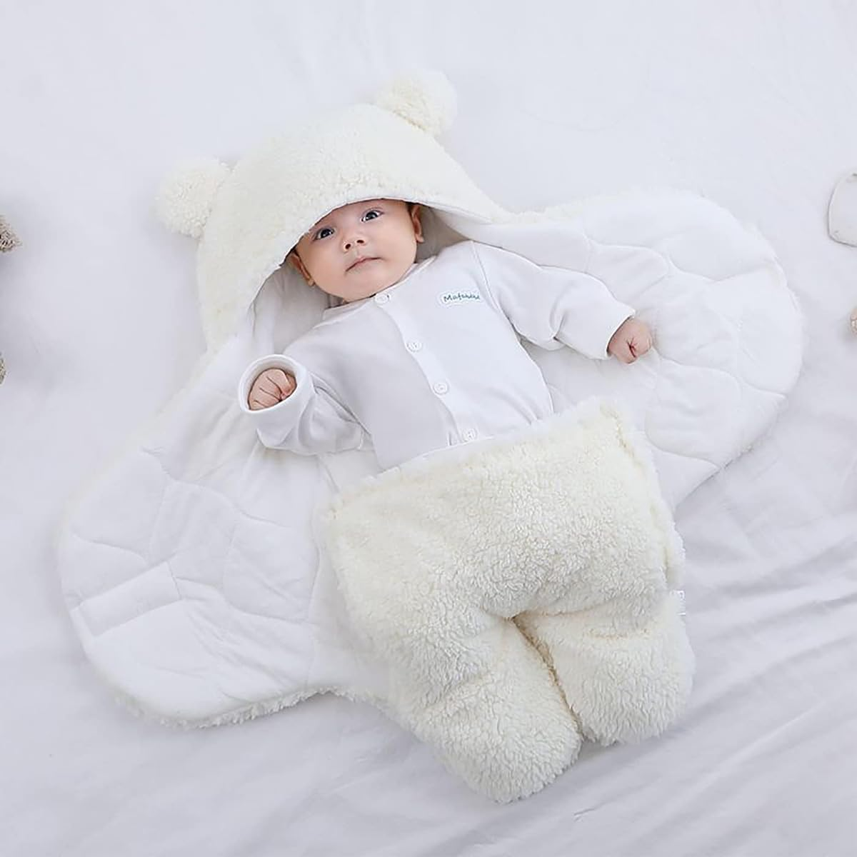 Baby Swaddle Blanket,Baby Sleeping Bag,Newborn Essentials Softness Plush Baby Sleeping Receiving Blanket for Babies 6-12 Months image number 1