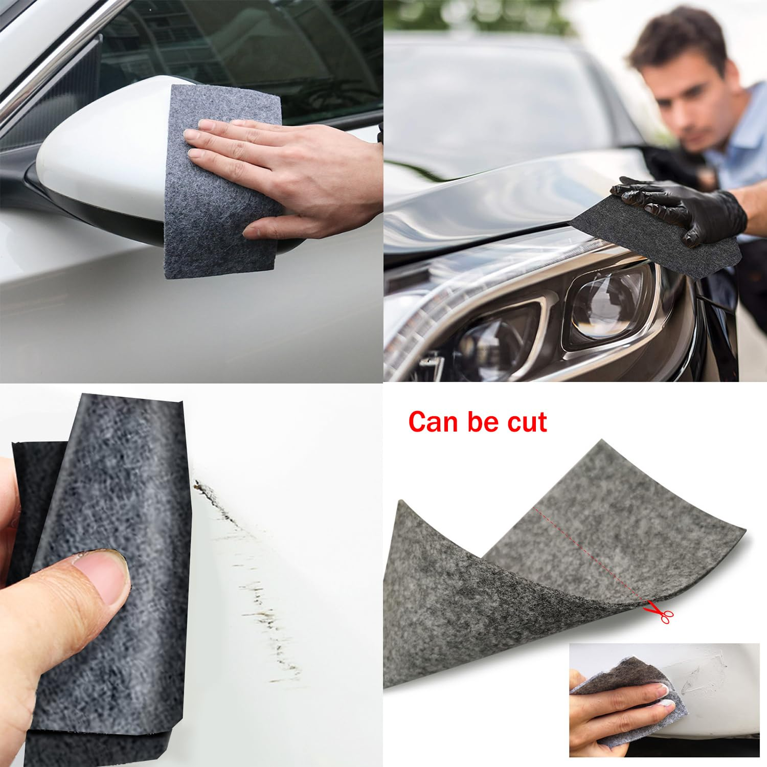Nano Sparkle Cloth, 6 Pcs Magic Cloth for Car Paint Scratch Repair, Multi-Purpose Surface Slight Scratch Removal and Polishing image number 2