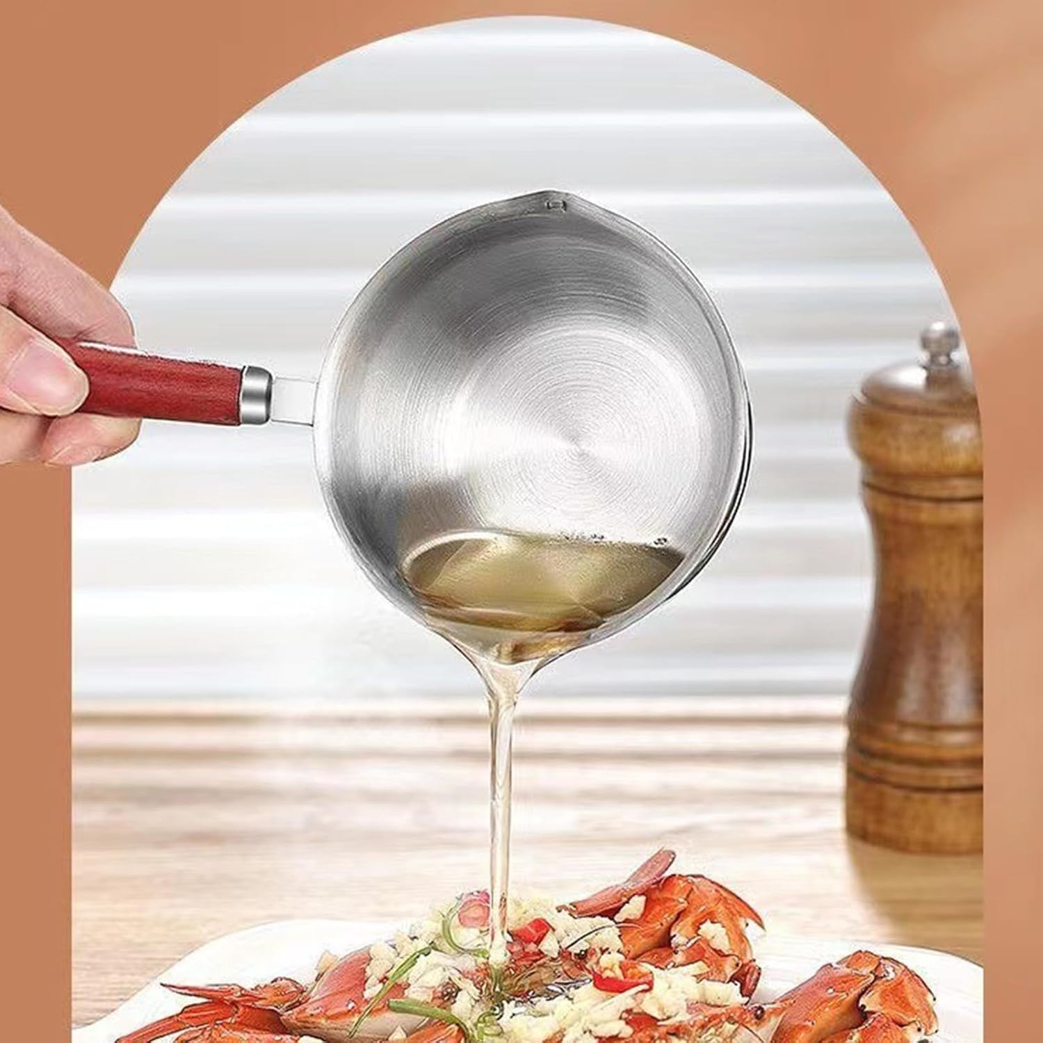 Stainless Steel Butter Warmer Mini Milk Heating Pot 300Ml Small Saucepan Stovetop Chocolate Melting Pan for Coffee Oil Sauce Kitchen Use image number 5