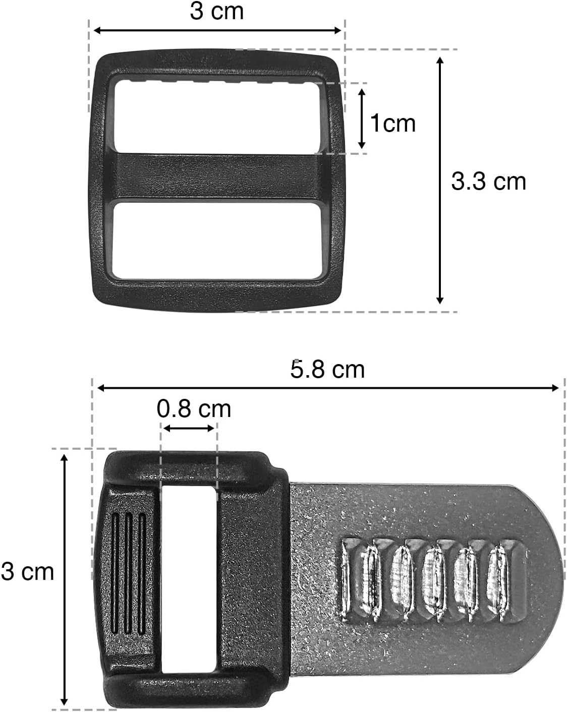Motorcycle Helmet Quick Release Buckle Kit, Stainless Steel Helmet Chin Strap Adapter, Metal Helmet Quick Release Clip/Lock without Removing Snaps image number 5