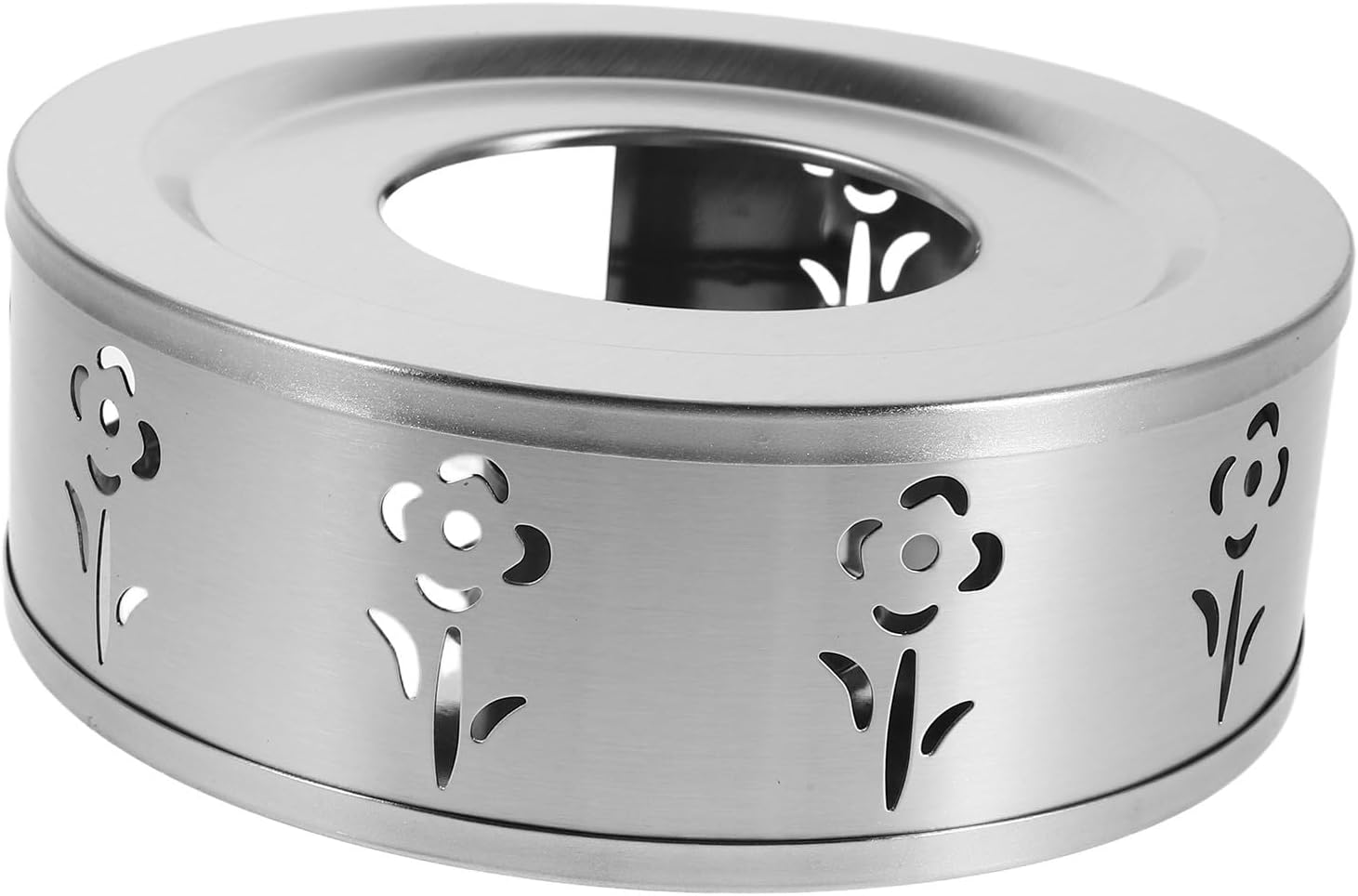 LIFKICH Stainless Steel Teapot Warmer with Charming Flower Design Quick Heating Base for Tea Coffee Milk Espresso Kettle Heater Suitable for Indoor Outdoor Use image number 5