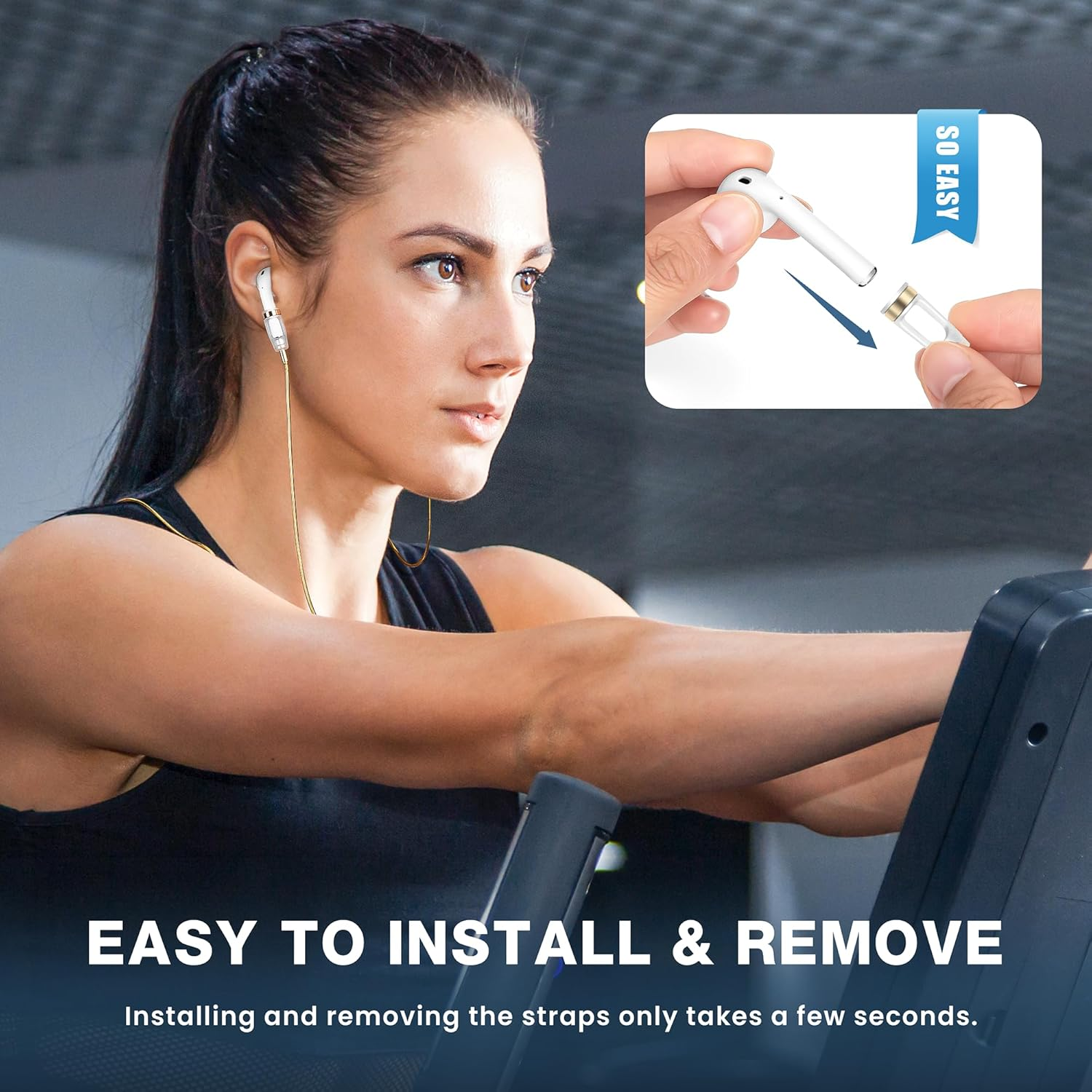 Anti-Lost Neck Strap for Airpods, Strong Magnetic Necklace Holder String, Sports Lanyard for Headphone Compatible with Airpods 1&2 /3Rd /Pro/Pro 2 S Gold image number 6