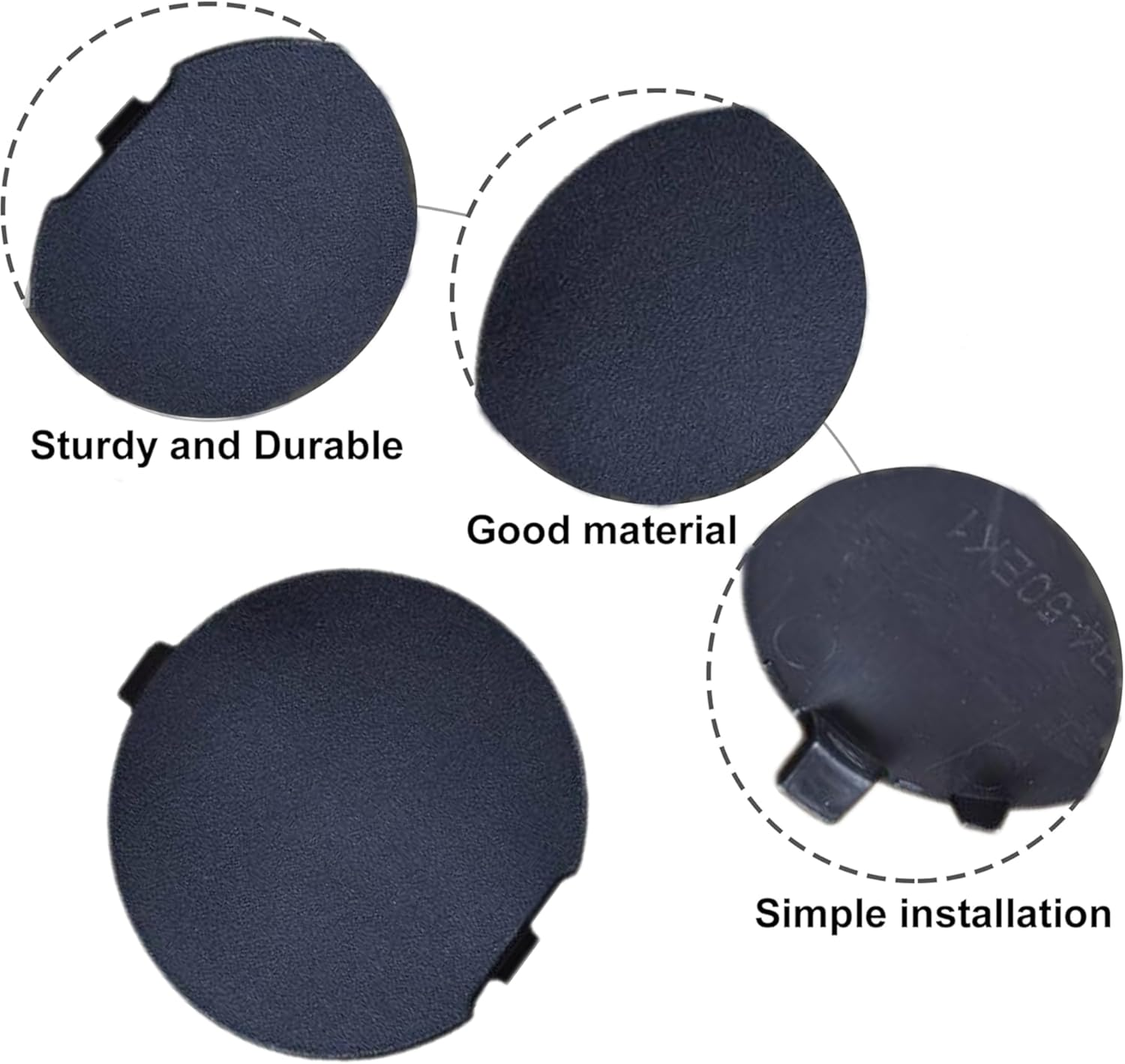 Rear Bumper Tow Hook Cover,Rear Trailer Cover,Black Rear Trailer Hook Eye Cap Cover,Trailer Hook Eye Trim Cover for Mazda 2020-2023 CX30,DHB450EK1 Dgh950El1,Replacement Trailer Cover Parts(1) image number 6