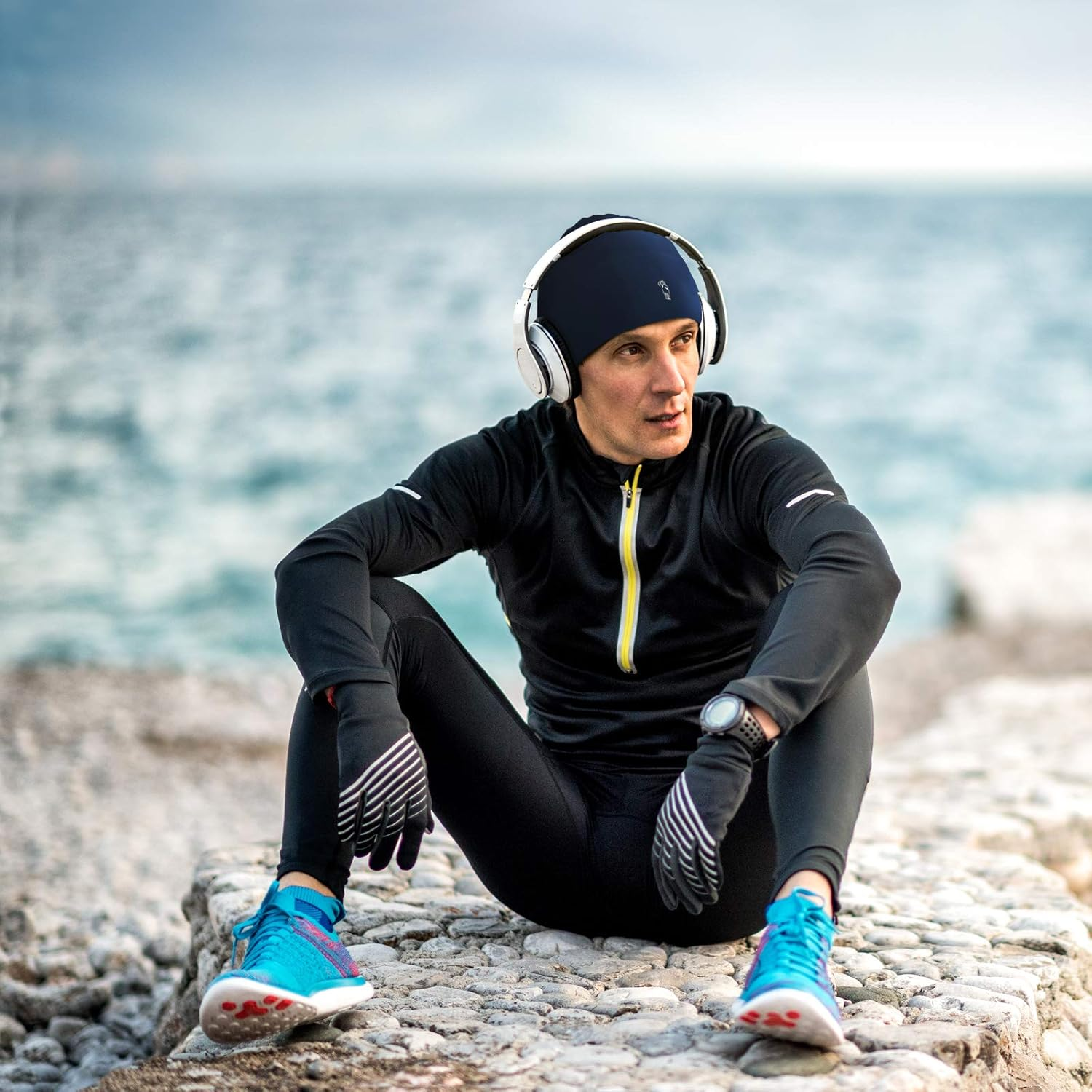 ALPIDEX Running Hat Sports Cap Thermal Men Skull Hat Cycling under Helmet Functional Beanie Women Winter Lightweight Skullcap image number 3