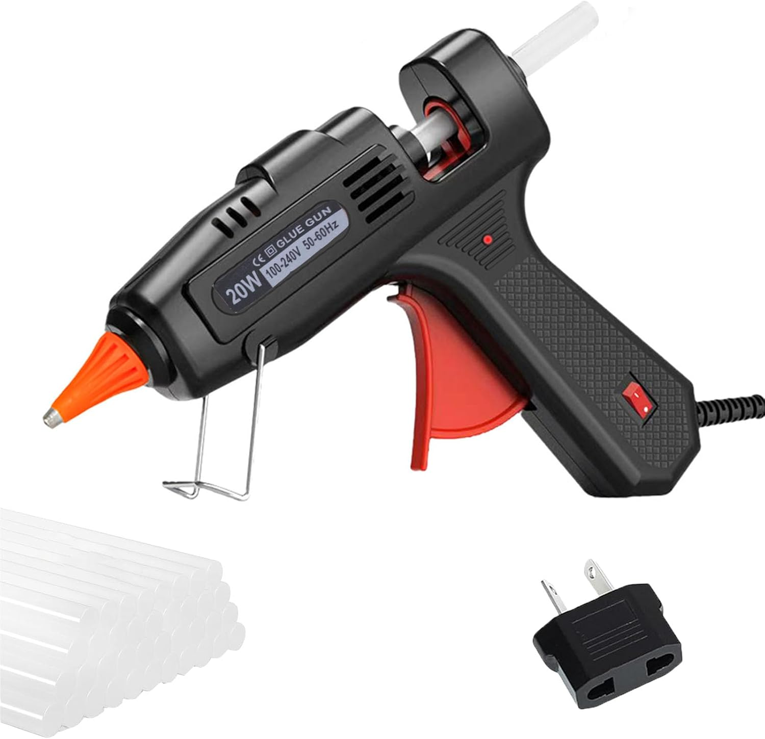 Hot Glue Gun Kit with 40 Glue Sticks(150Mm X 7Mm), 20W Fast Preheating Mini Hot Melt, High Temp for School Crafts DIY Arts and Quick Home Repairs, Black