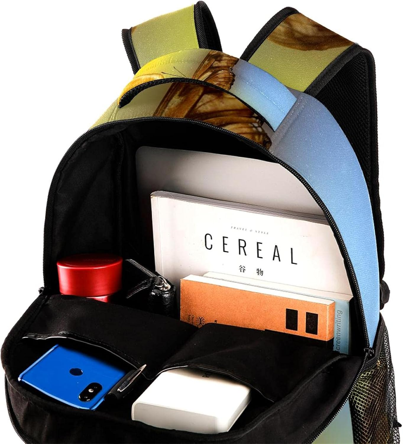 Insect Nature Butterfly Backpack Students Shoulder Bags Travel Bag College School Tote Backpacks image number 3