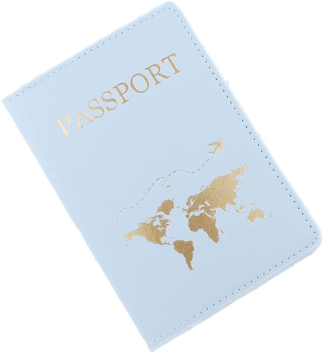 Passport Holder Cover, PU Leather Passport Cover Case Organiser with Wallet for Credit Card, Money, Business Cards, Passport, Boarding Passes for Women Men, Purple, 14X10X1Cm, Classic