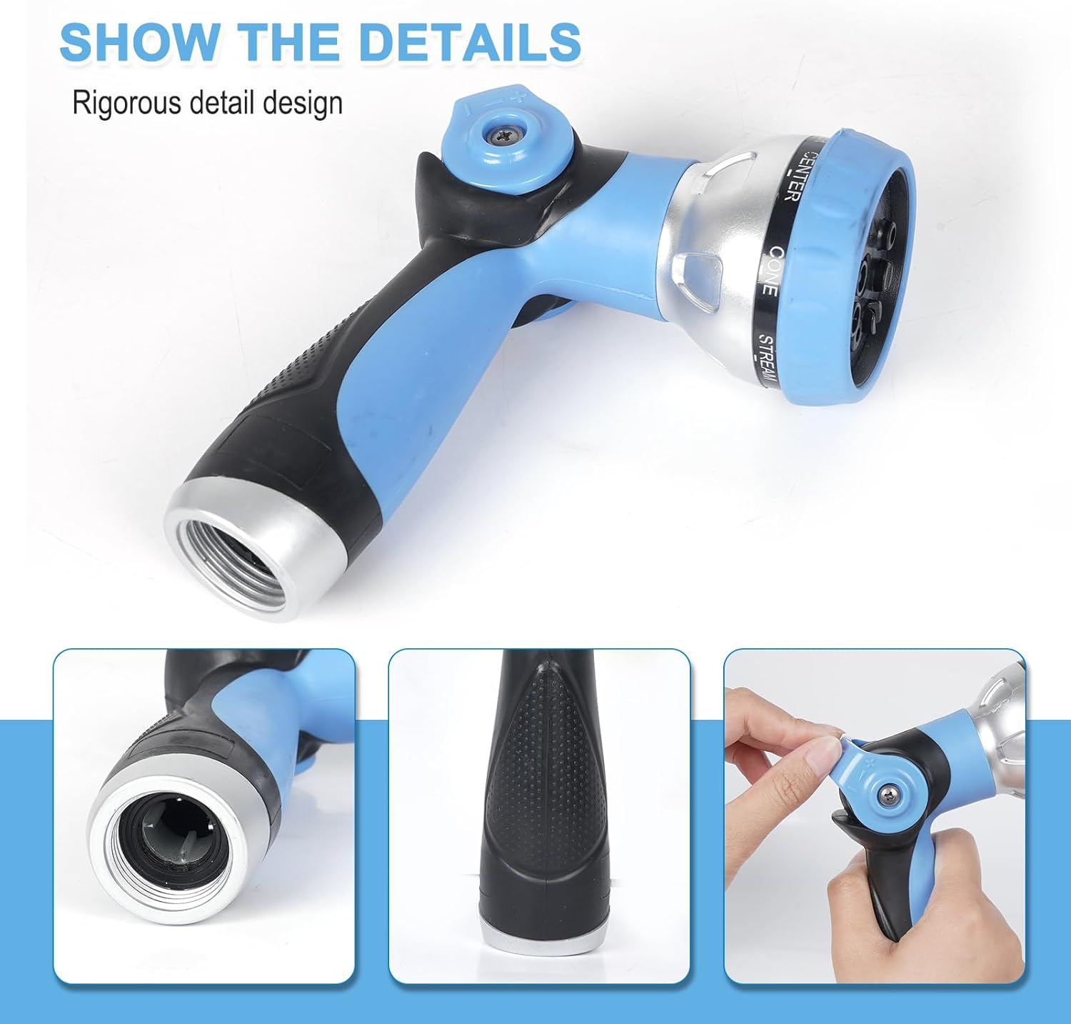 3J3B3R Hose Nozzle,Water Gun, Watering Sprinkler Nozzle, Flower Watering Device, Gardening & Lawn Supplies