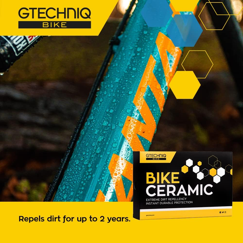 Gtechniq Bike Ceramic, 15 Ml. Protection for Road and Mountain Bikes, Extreme Dirt Repellency, Instant Durable Protection for Bicycles.
