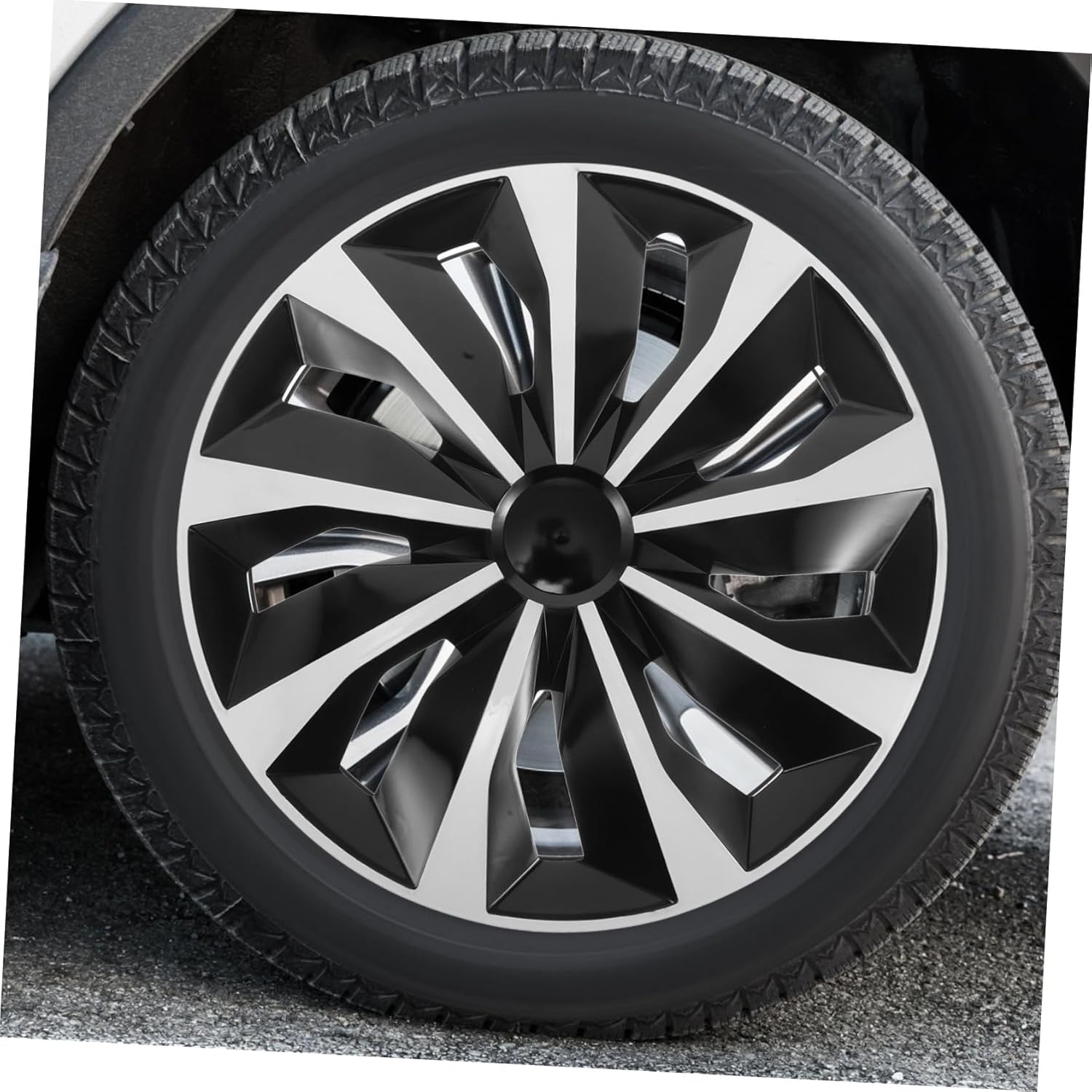 Happyyami Universal 15-Inch Car Wheel Hubcap Cover Set Plastic Decorative Tire Covers for Vehicles Sturdy Steel Rim Protection for Cars and Suvs image number 6