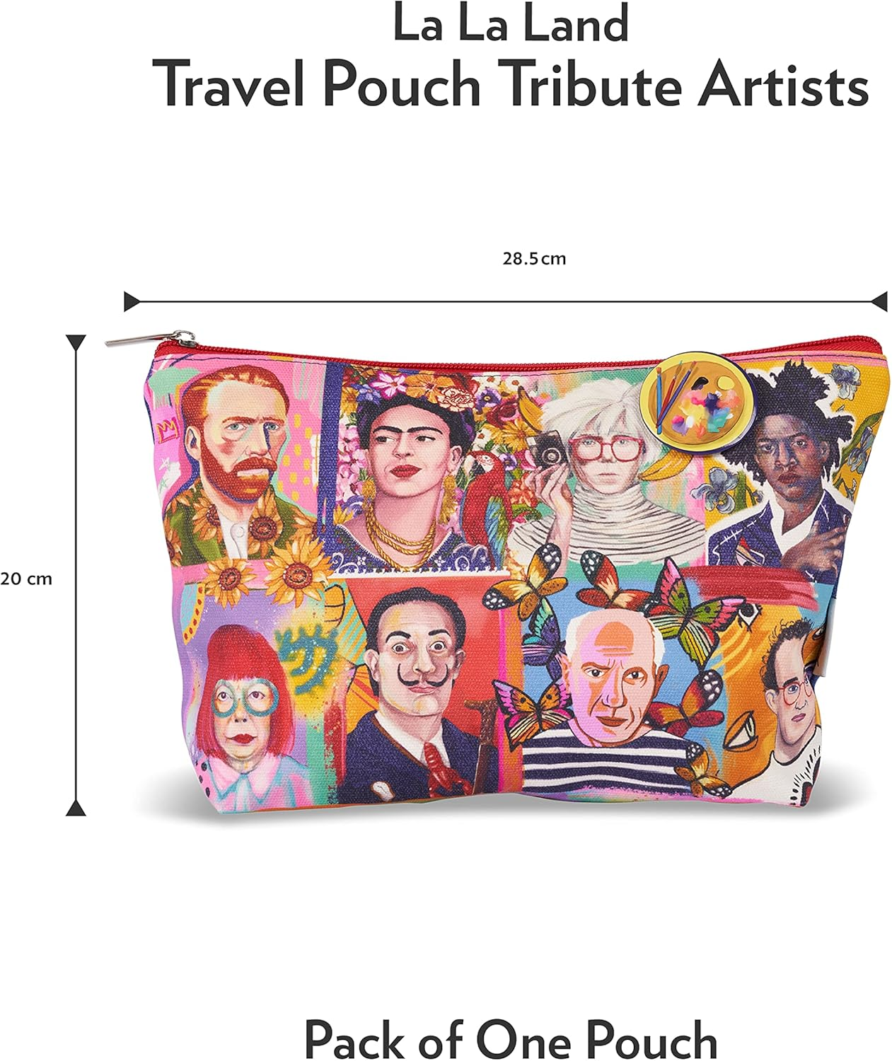 La La Land Travel Pouch Tribute Artists, Makeup Organizer, Makeup Pouch, Travel Essentials, Approx. 28.5 X 20 X 8 Cm