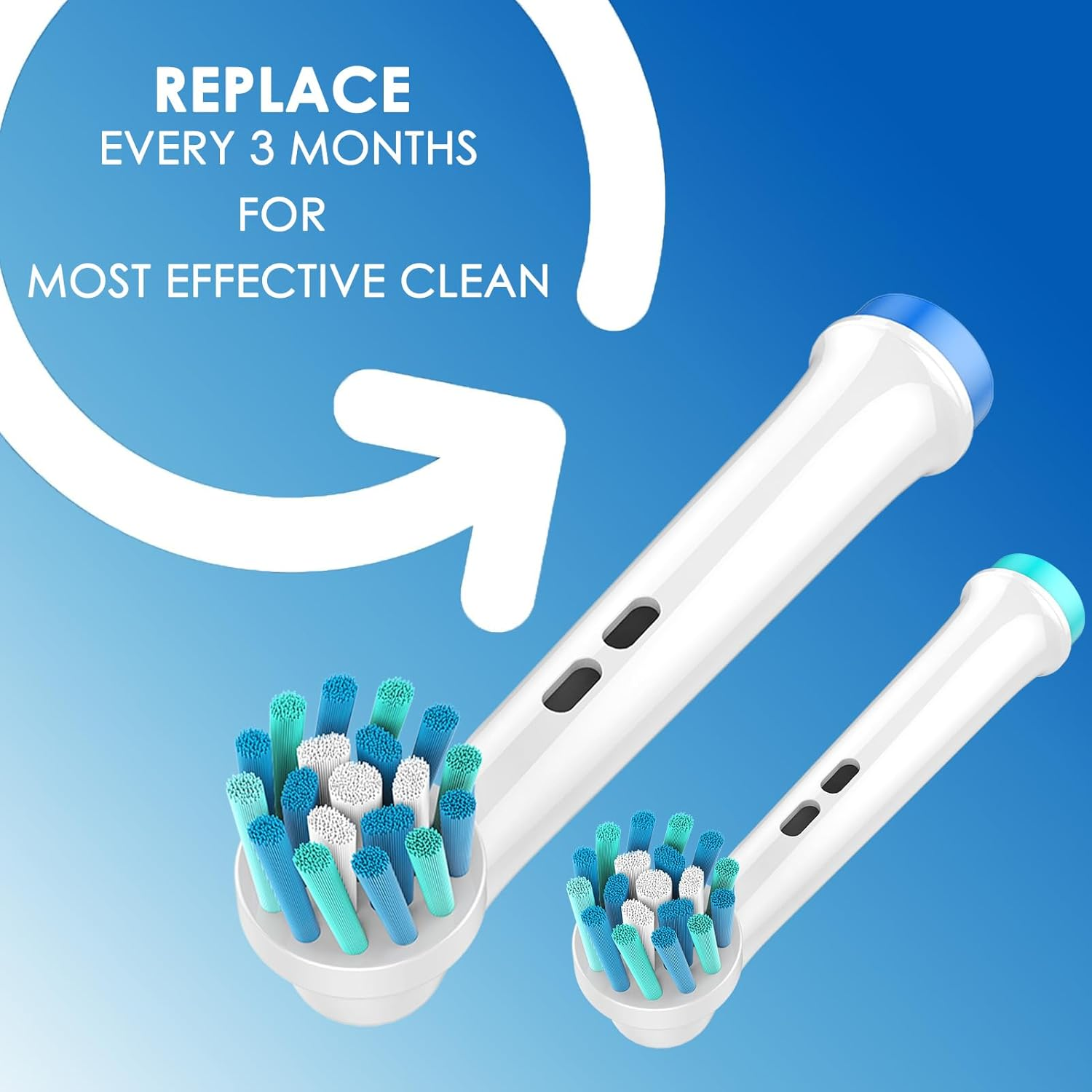 Cross Toothbrush Heads Compatible with Oral B Pro Toothbrush, Vitality Plus, Pro 700 100 300 2000, Replacement Brush Heads Cross Bristles for Teeth Clean