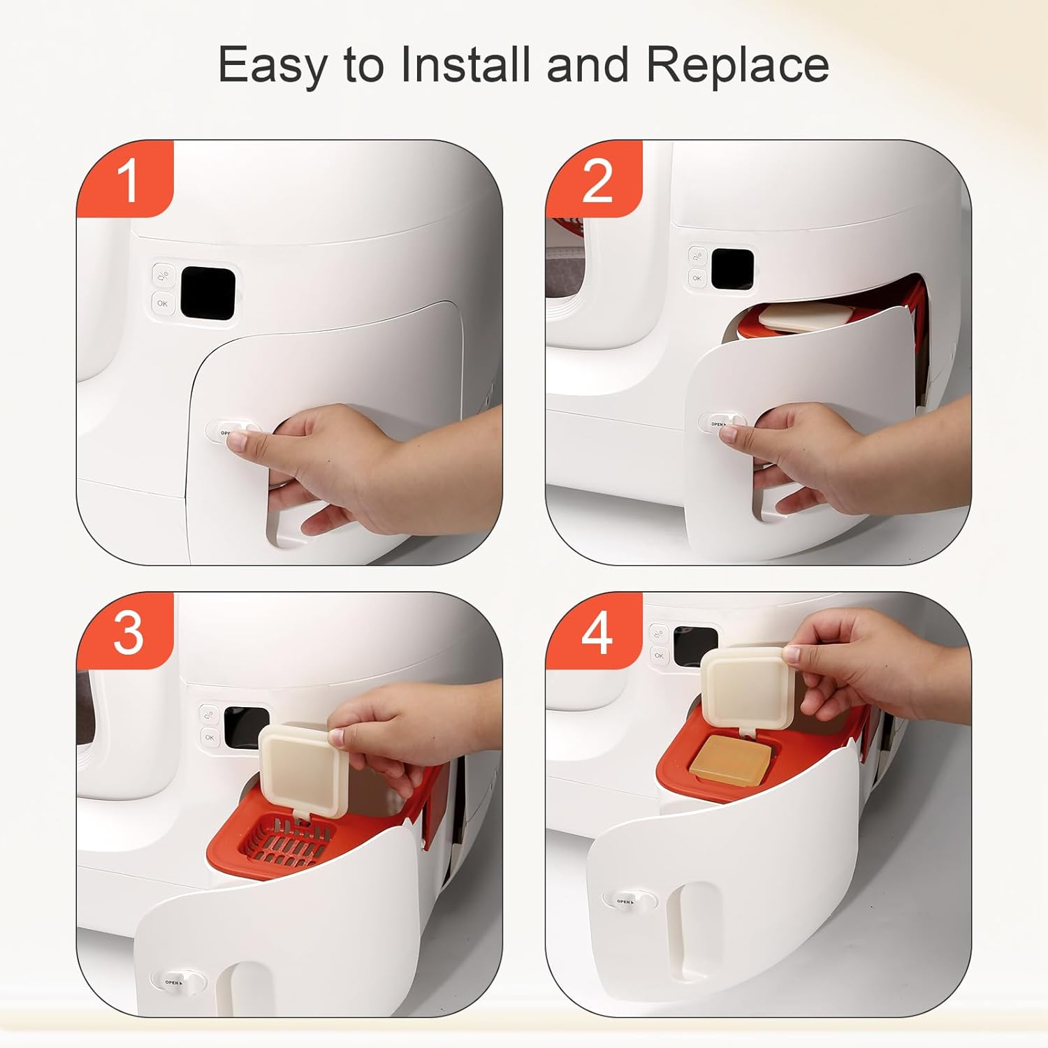 Homefio Pet Odor Eliminator with N50 Odor Eliminator Exclusive for Pura Max Self-Cleaning Cat Litter Box - Cat Toilet Odor Control (Pack of 6) image number 2