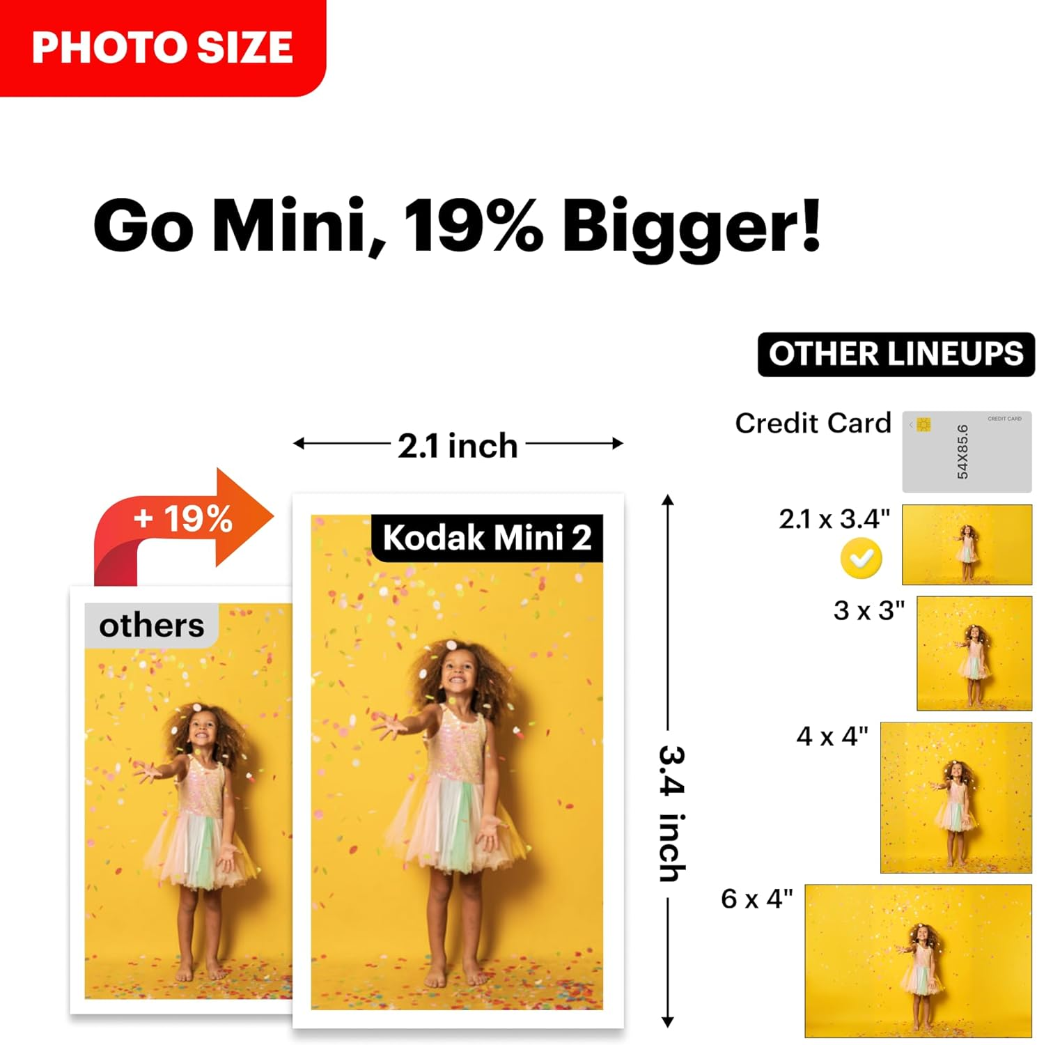 Kodak Mini Shot 2 Retro Instant Camera with Cartridge plus Accessories Bundle, Yellow image number 6