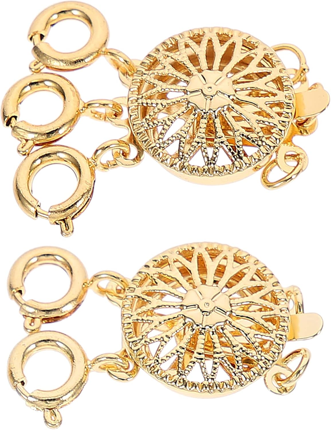 Sewroro 2Pcs Necklace Layering Clasp Slide Lock Jewelry Connectors Multi Strands Clasps for Layered Bracelet Jewelry Crafts image number 6