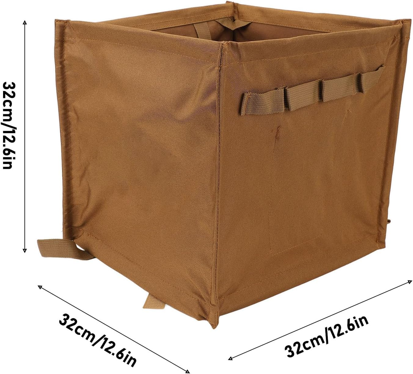 Arborist Throw Line Storage Cube, 33L Large Capacity Oxford Cloth Arborist Throw Bag, Foldable Rope Bag | Arborist Equipment | Lineman Climbing Gear for Picnic Camping BBQ (Khaki) image number 3