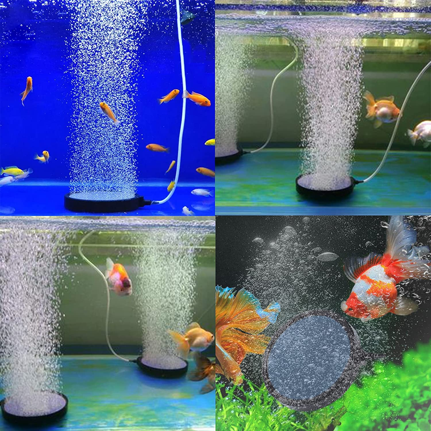 Aquariums Air Stones Disc, Fish Tank Oxygen Diffuser Air Pump round Bubble Air Stone for Hydroponics Pond Tank Aquarium Accessories image number 5