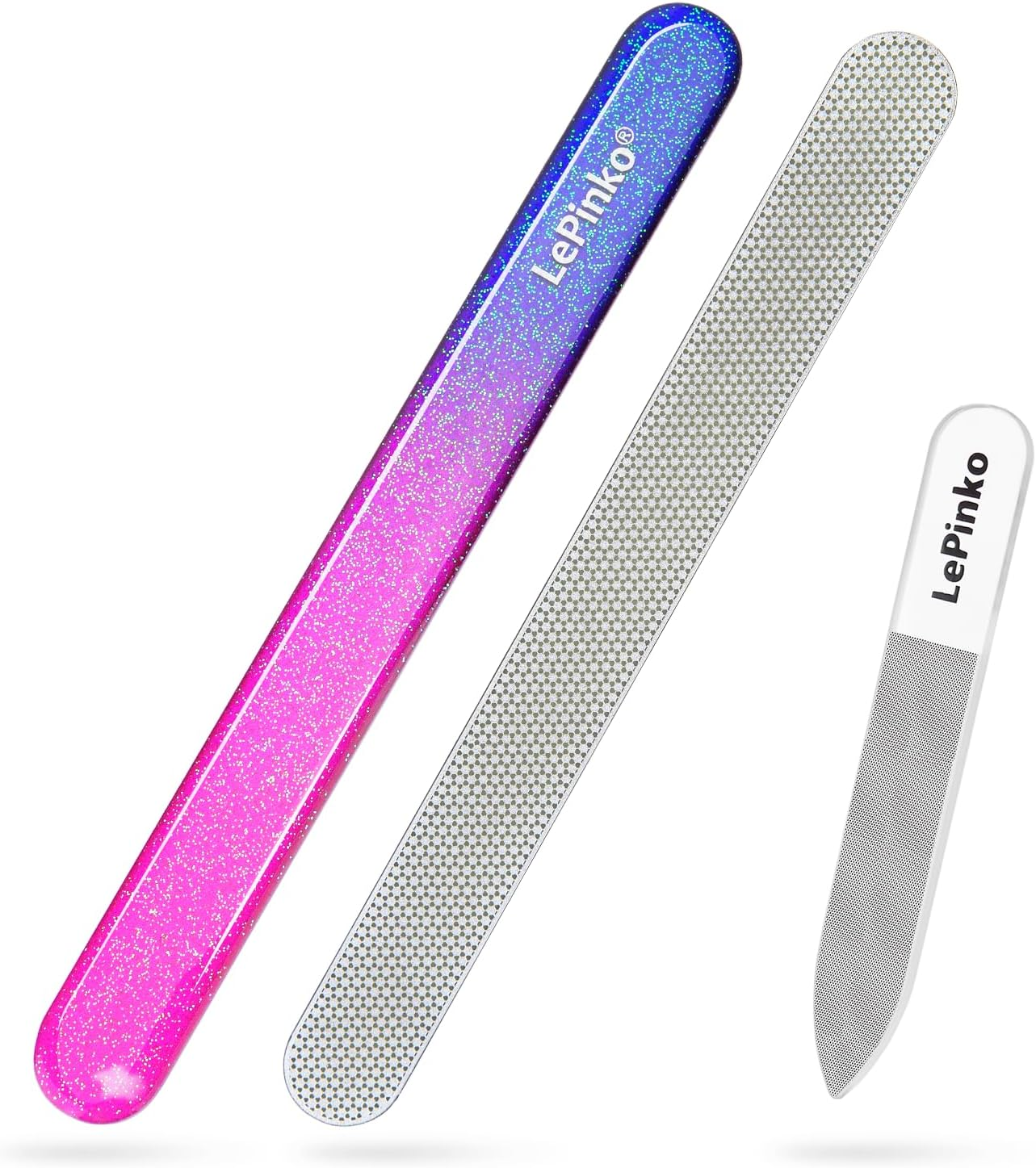 Long Lasting Nail File and Buffer Set, Rose Red Powder&hellip;