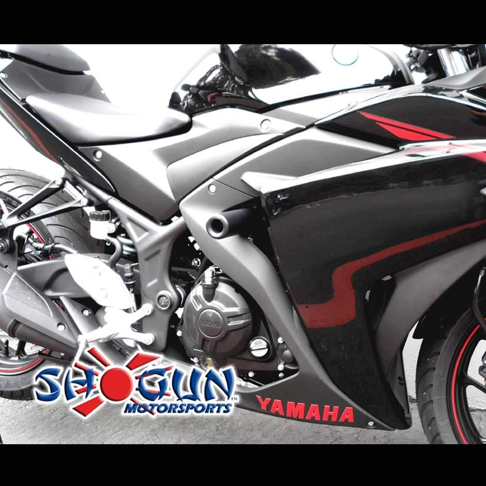 2015-2018 Yamaha YZF-R3 Black Complete No Cut Frame Slider Kit; Includes: No Cut Frame Sliders Swing Arm Spools and Bar Ends - 755-6129 - Made in the USA image number 5