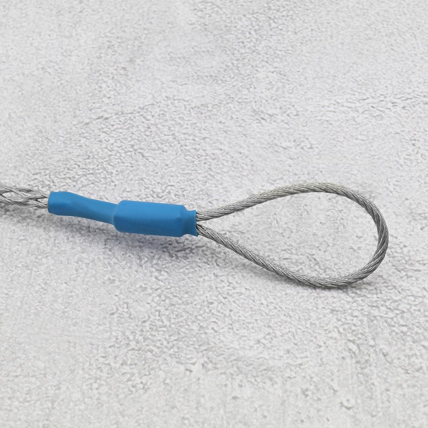 Ecsing Cable Pulling Grip Sock for 4-6Mm Cable Galvanized Stainless Steel Anti-Slip Cable Traction Sleeve Flexible Mesh Rope Cable Sock 22Cm Length Blue image number 6