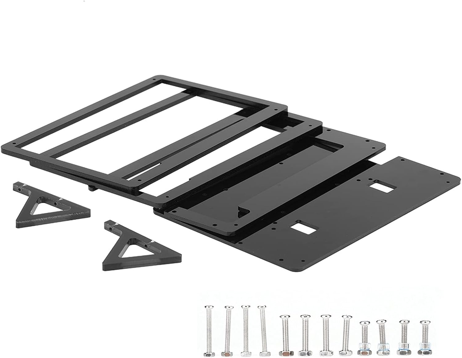 7 Inch Case plus Screen Holder 7&rdquo; Monitor Case Touch Screen Case Stand, Stable Support Plastic Bracket Shell Elecrow 7 Inch Case for Raspberry PC Various Models Motherboards