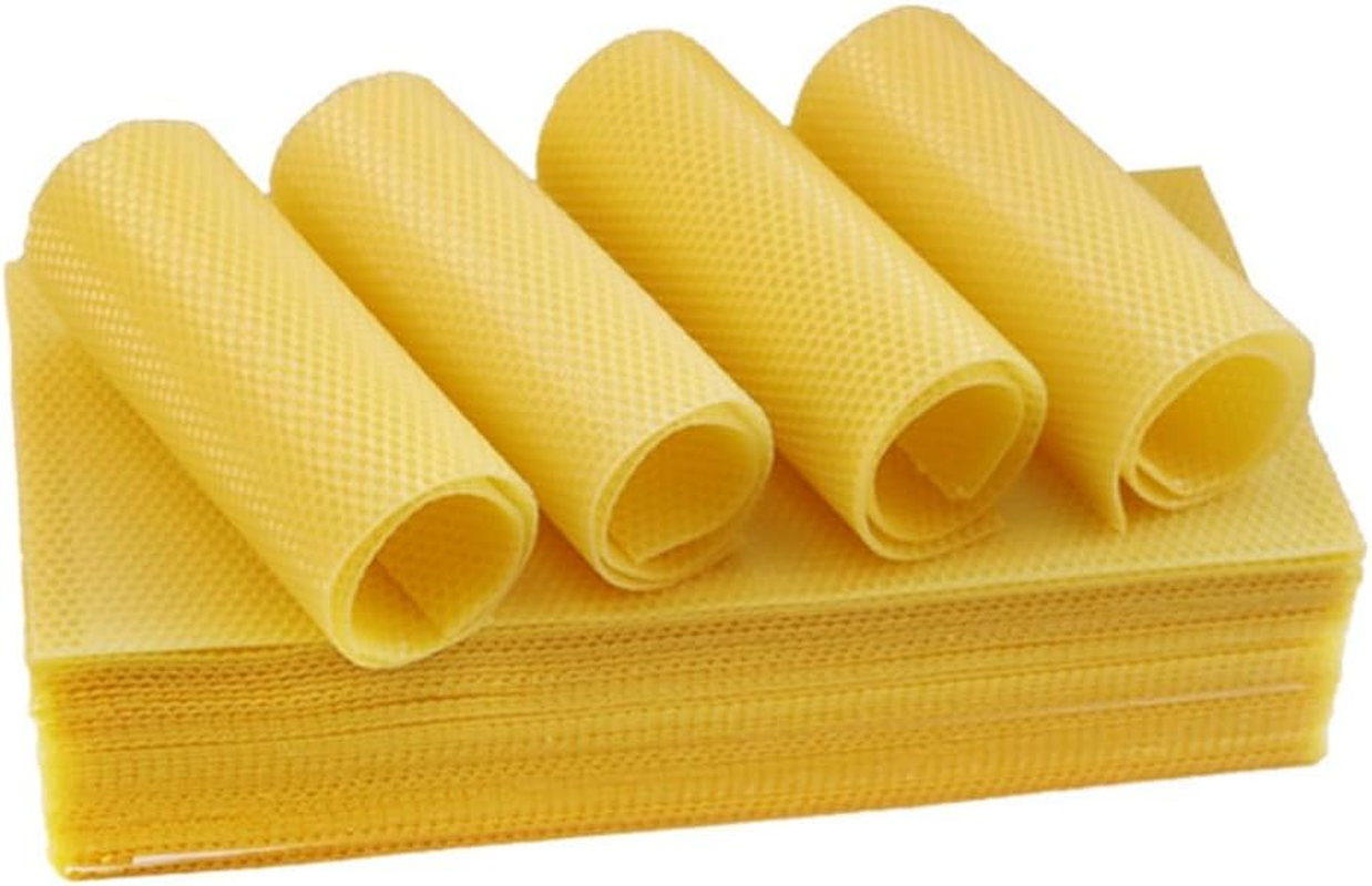 30Pcs Bee Hive Foundation Sheets, Deep Beeswax Foundation Sheets for Bee Frames Beekeeping Tool 41.5X19.5Cm