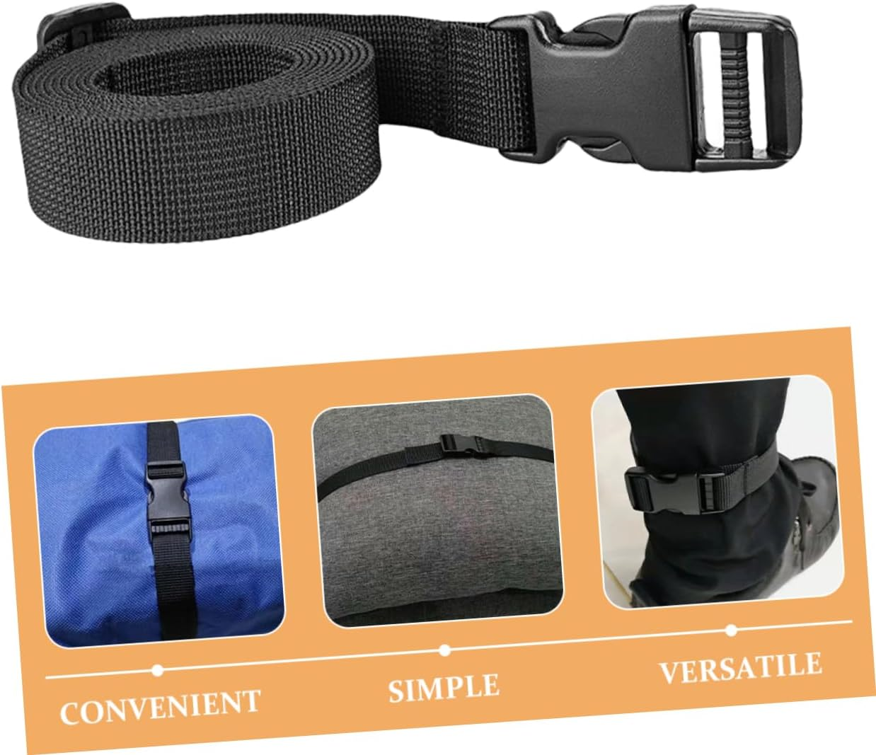 GETAJGHSD 6Pcs Nylon Luggage Straps Buckle Straps for Suitcase Fixing Adjustable Travel for Traveling image number 5