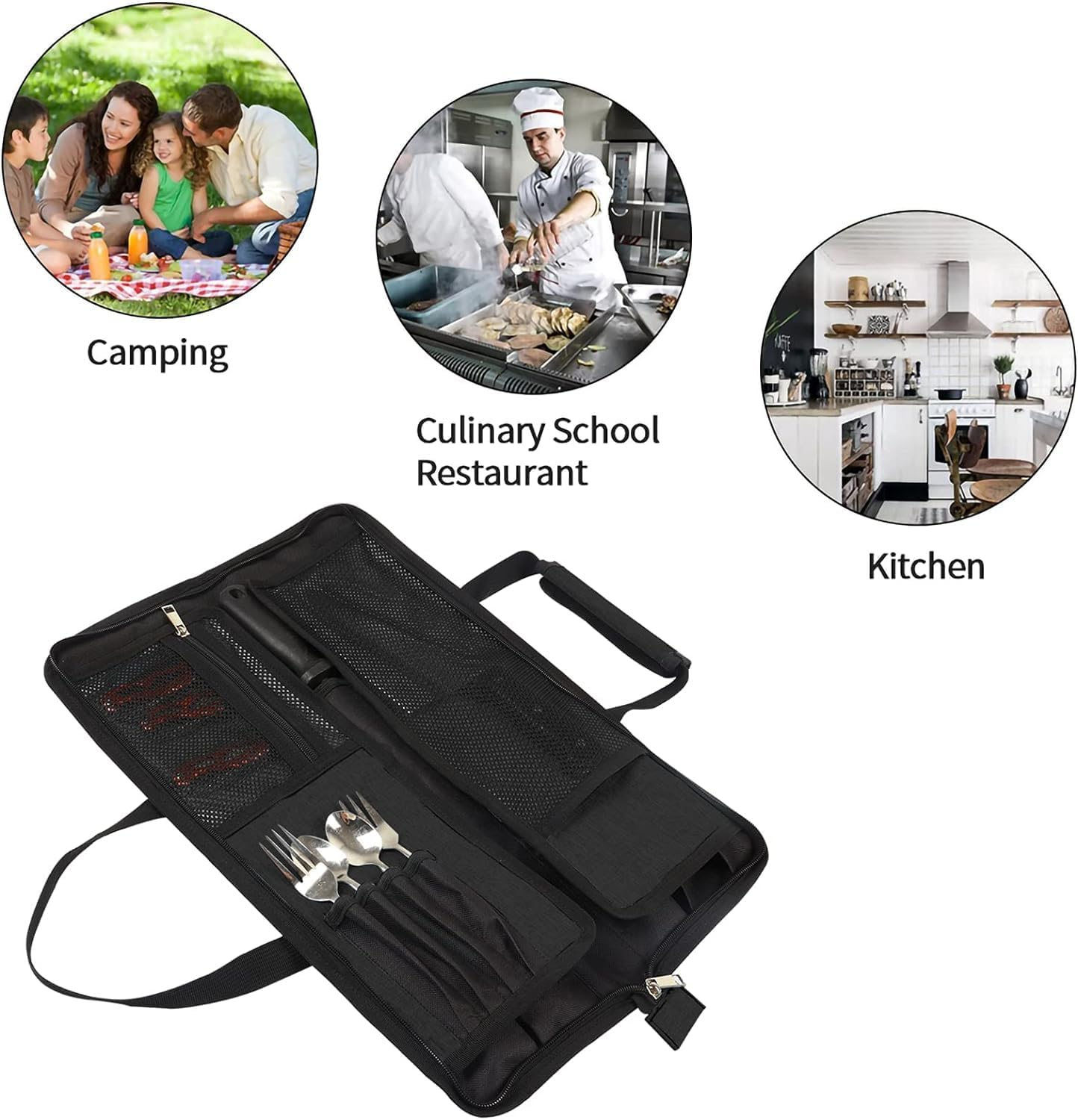 Knife Roll,Chef Knife Bag,13 Slots Knife Bags for Chefs Knife Roll Bag,Chef Bag for Knives and Kitchen Utensils,Heavy Duty Knife Case,Knife Holder Carrying Case Gifts for Men Dad Husband Boyfriend Him