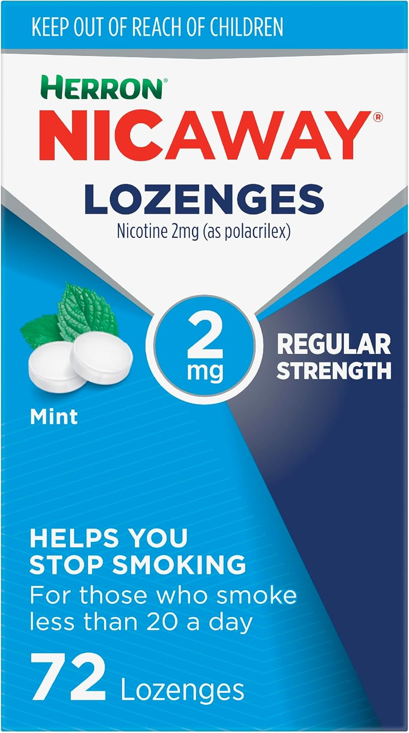 Nicaway 2Mg Stop Smoking Mint Lozenge (Pack of 72)