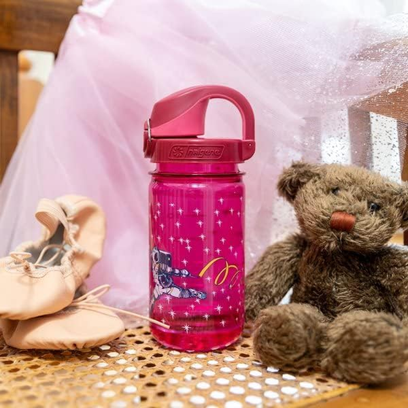 Nalgene Sustain Tritan Bpa-Free Kids on the Fly Water Bottle Made with Material Derived from 50% Plastic Waste, Leak Proof, Durable, BPA Free, Carabiner Friendly, Reusable, 12 Oz, Green Sprout image number 2