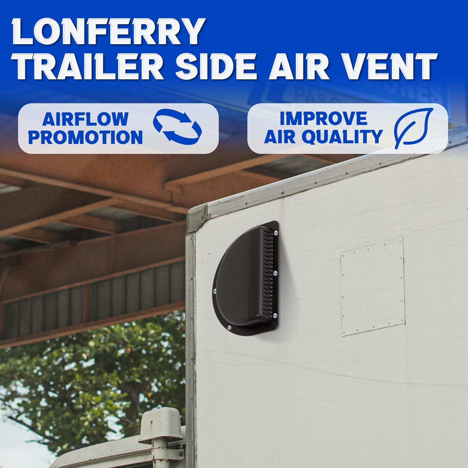 Lonffery RV Vent Covers for Trailer - Side Air Vents for ATV, Cycle, Truck, Cargo, Work Trailers image number 5