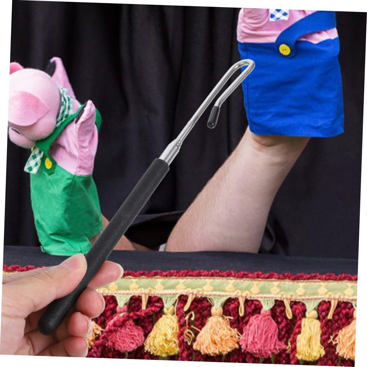 Totority Enhance Your Puppet Shows 4 Pack Metal Puppet Rods Plastic Sleeves Plush Puppet Control Sticks Half Body Puppet Rods Puppet Arm Handles 55Cm image number 1