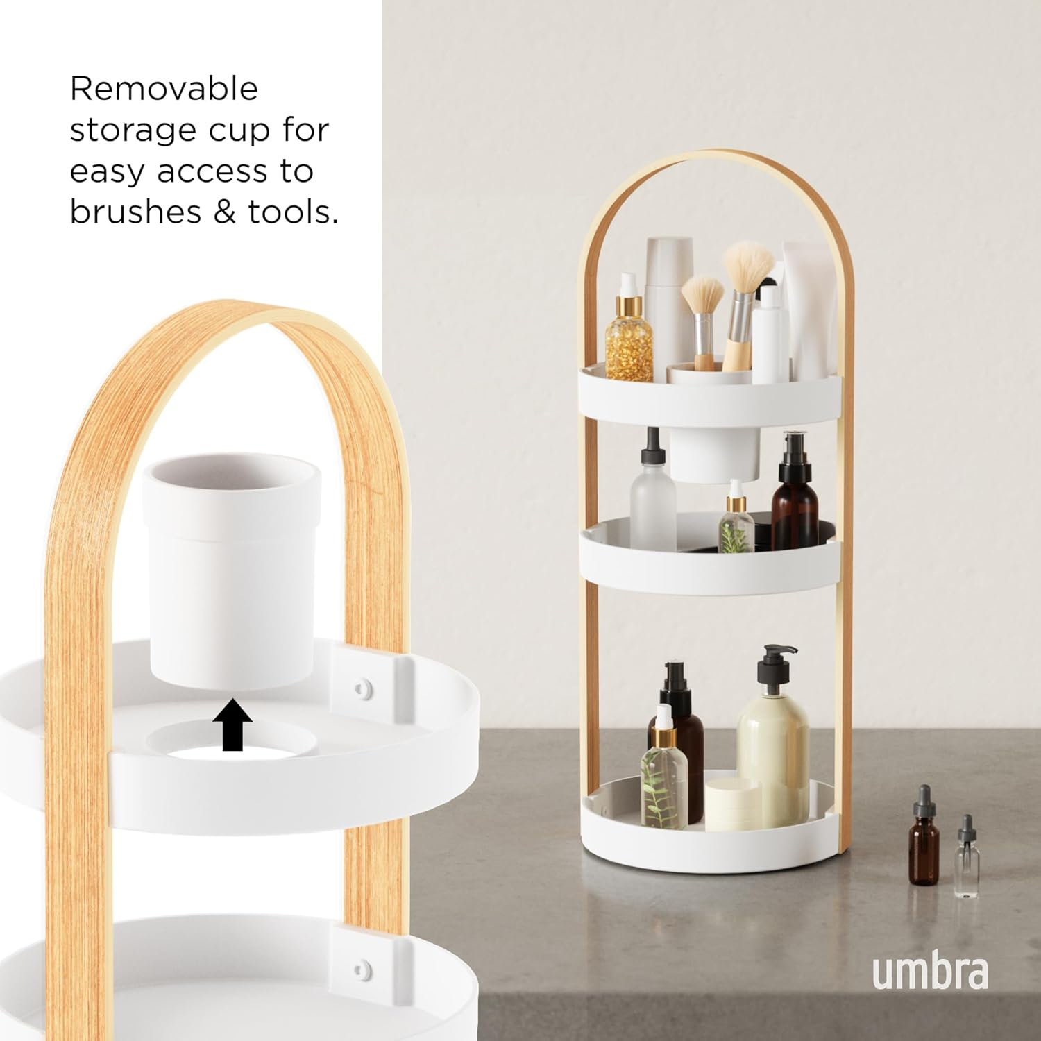 Umbra Bellwood Organizer, White/Natural, Regular image number 6