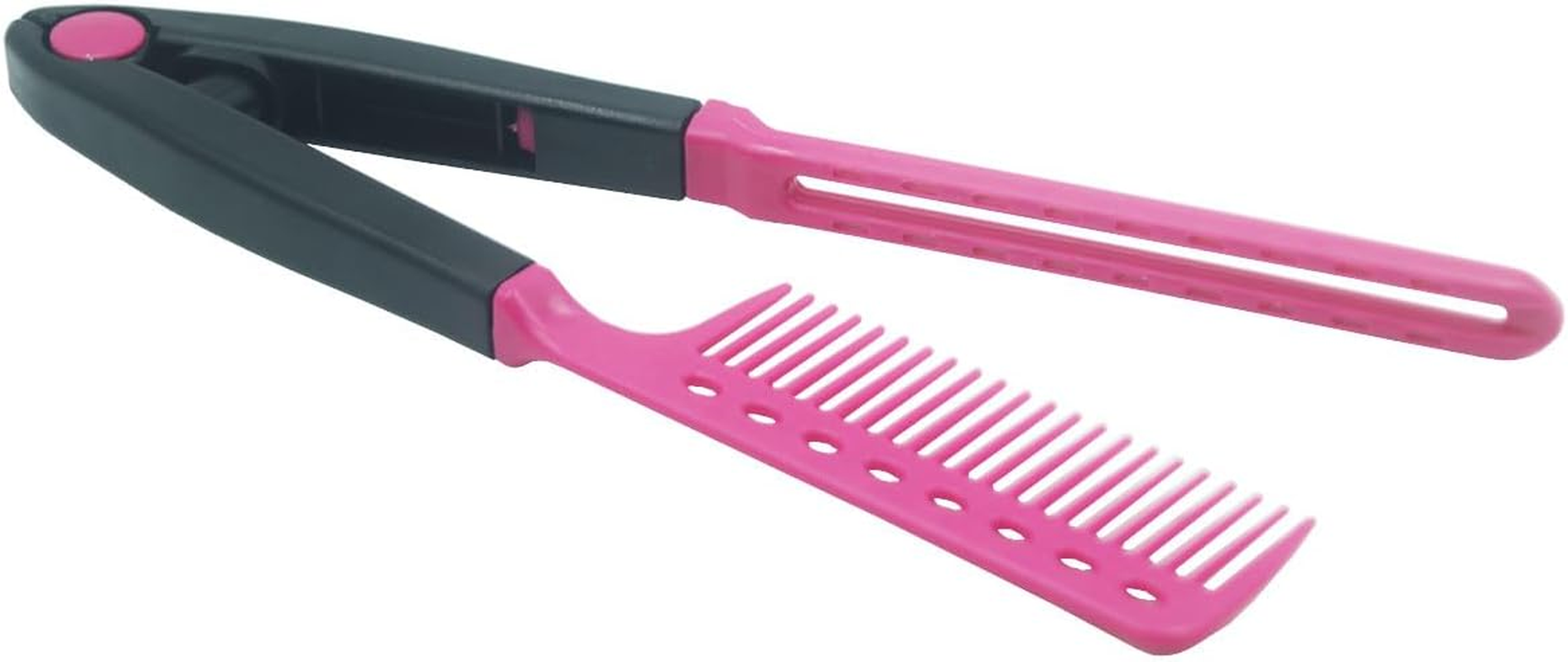 Zqzeen 3 PCS Set V Shaped Plastic Hair Straightening Comb DIY Salon Hair Brush Combs image number 4