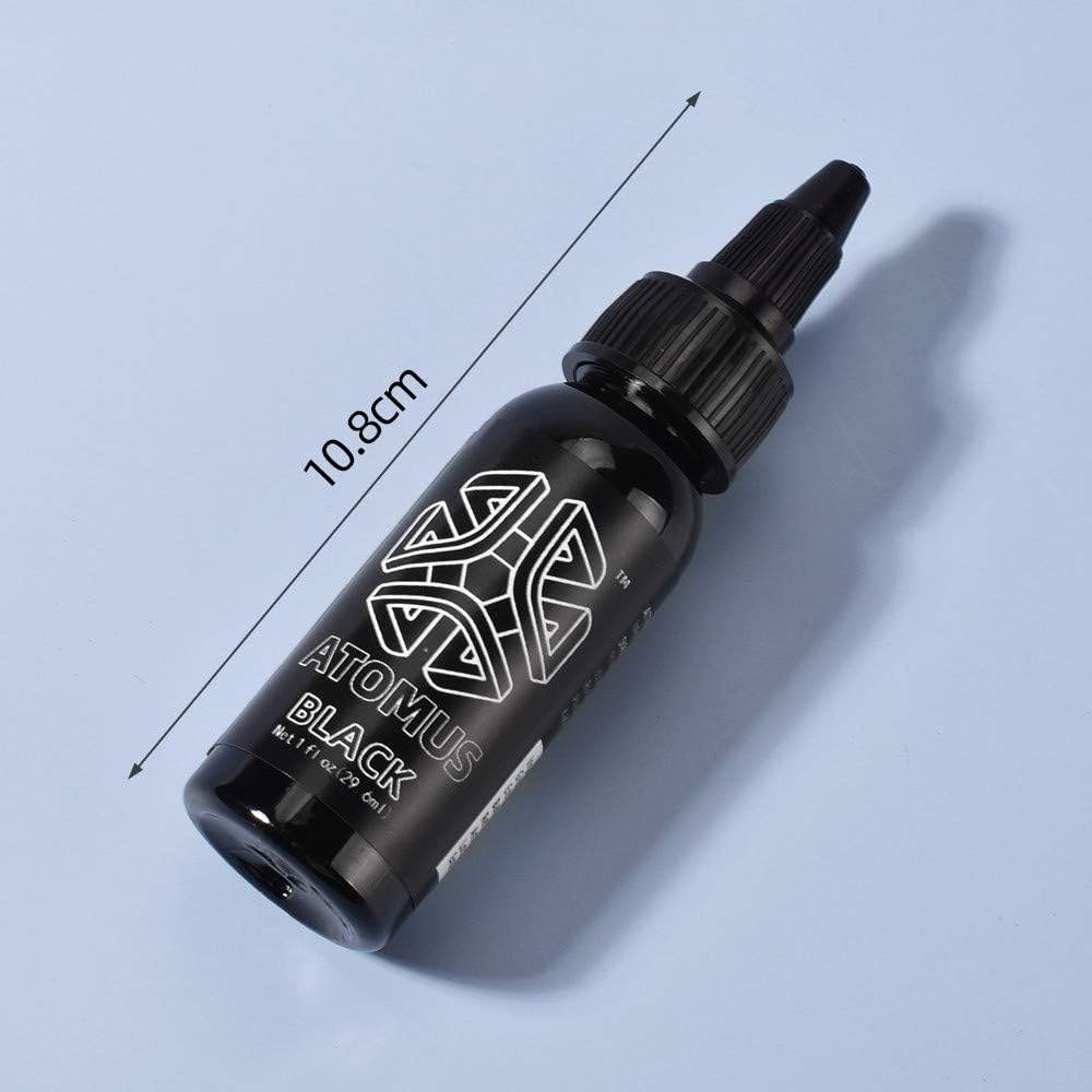 Jimking 30Ml Tattoo Ink, Tattoo Color Supply, Black Pigment Natural Plant Tattoo Ink for Permanent Makeup Tattoos (Black) image number 2