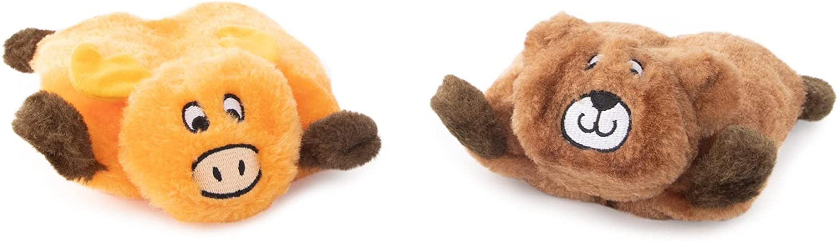 Zippy Paws No Stuffing Plush Dog Toy, 2 Count