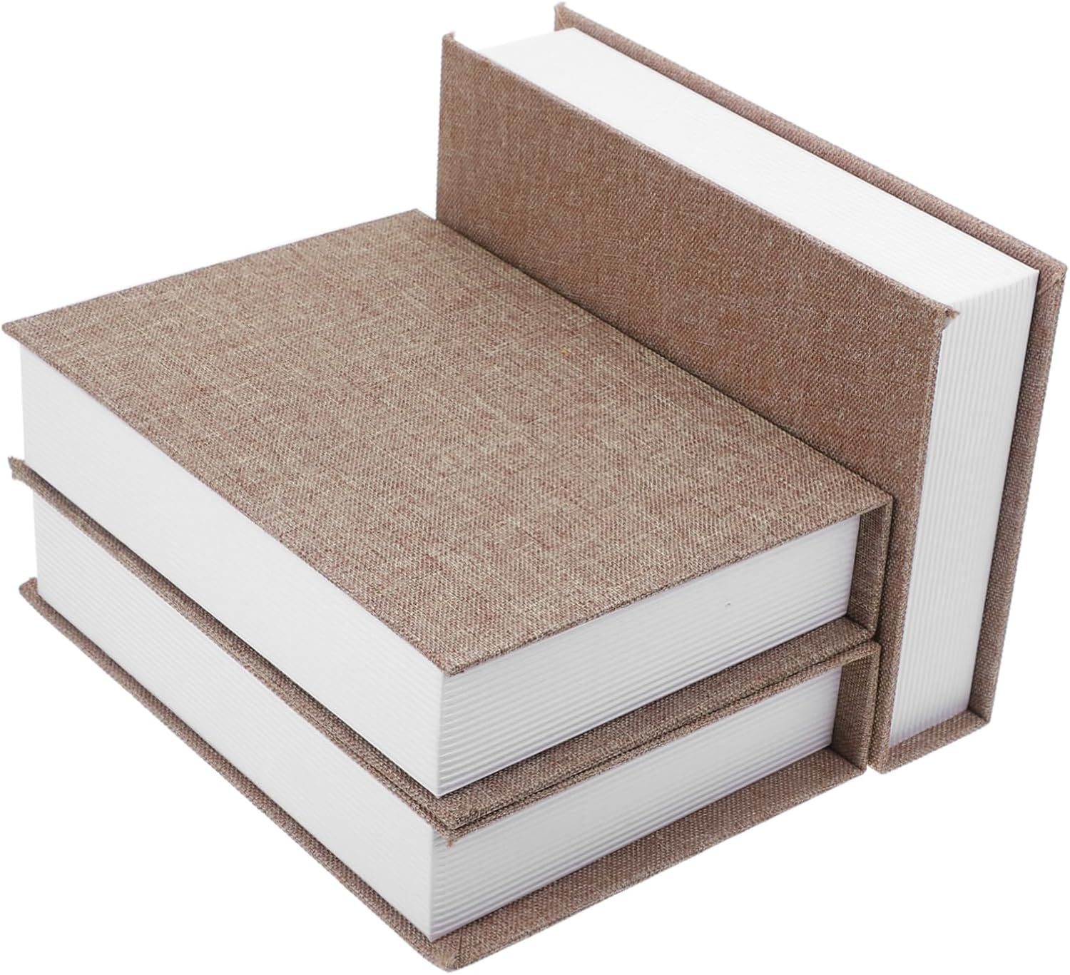 Modern Faux Books Decorative Boxes Realistic Fabric Bookends Storage for Bookshelf Fake Book Decorations image number 5