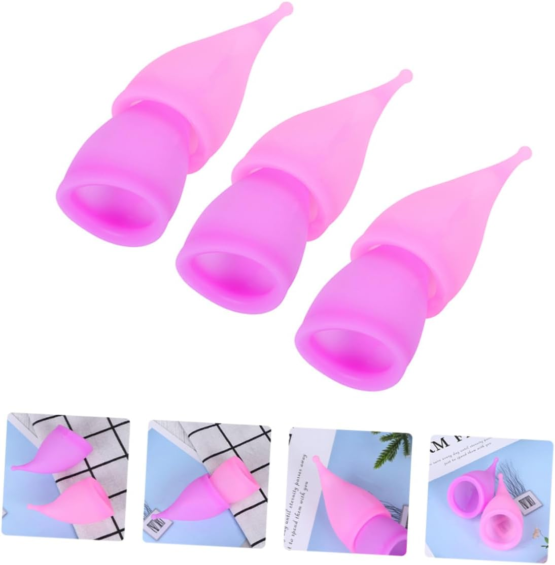 FOYTOKI 30Ml Silicone Menstrual Cup 6Pcs Leak-Proof Feminine Menstrual Cup Set for Women Soft Medical-Grade Material Suitable for Travel and Daily Use image number 6
