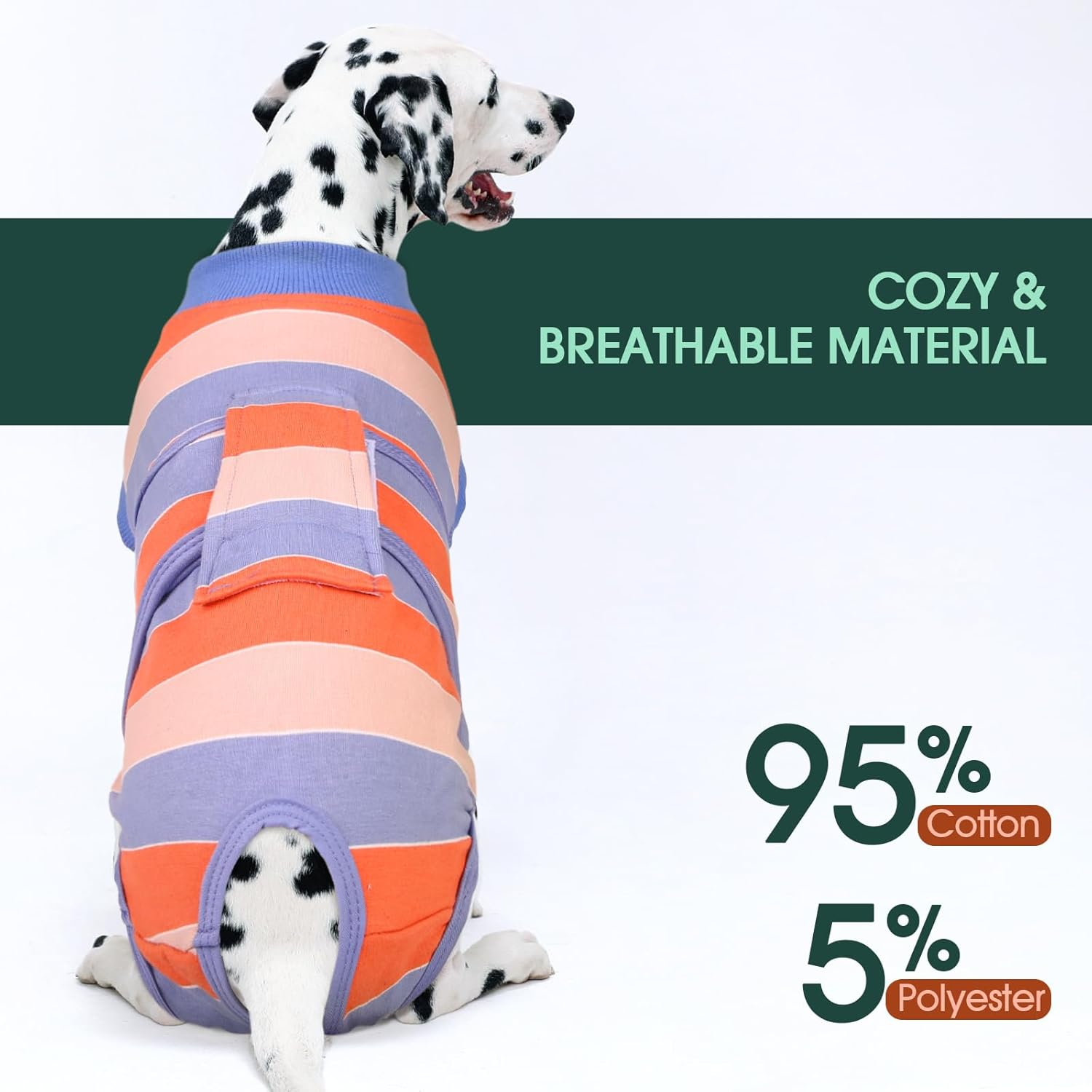 Kuoser Dog Bodysuit after Surgery and Castration - Breathable Body for Dogs and Cats - Anti-Wound Licking Suit - E-Collar Alternative image number 4