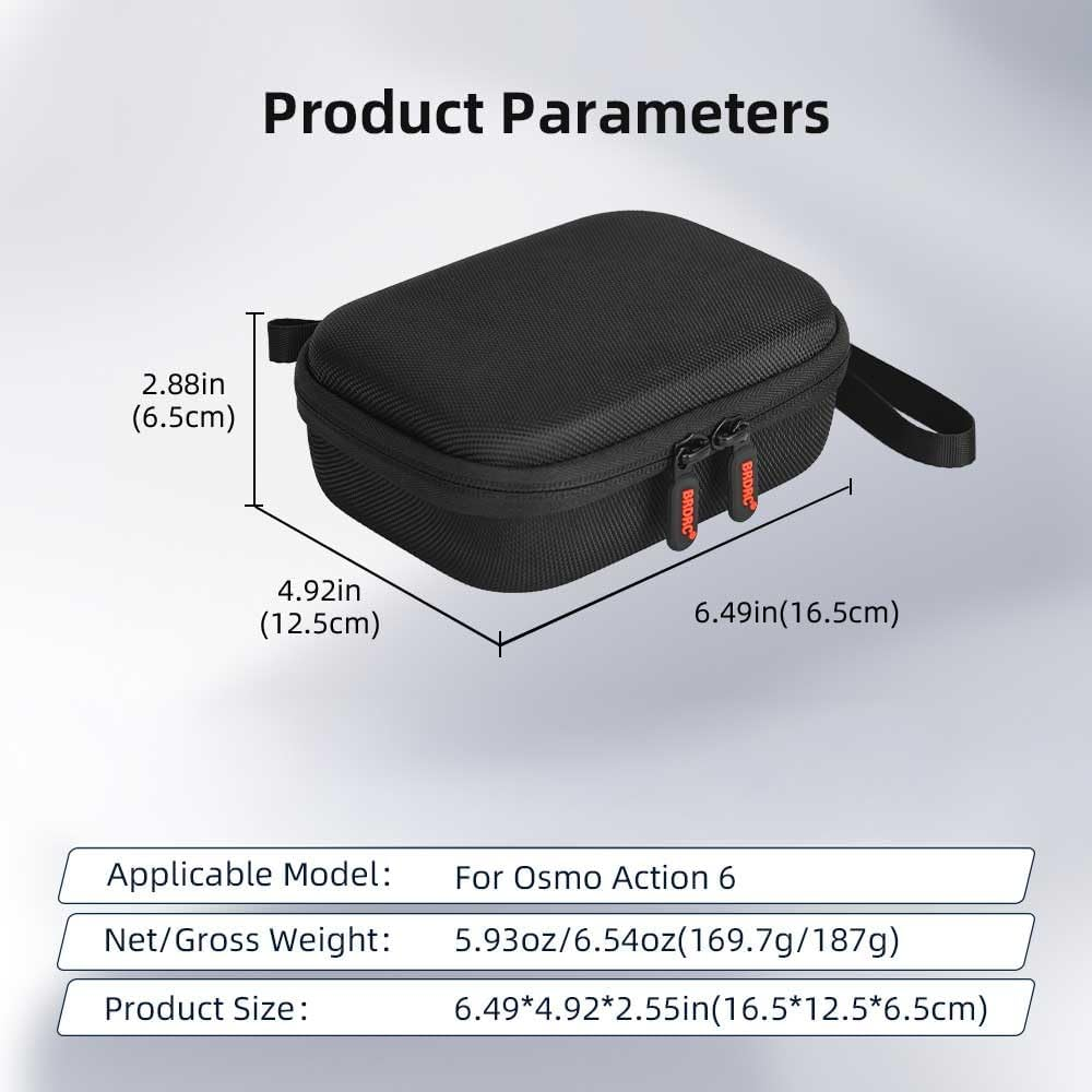 T Tersely Hard Case for DJI Osmo Action 6 (2025), Drop and Water Proof Carrying Case, Outdoor Travel Storage Bag Compact Portable Case for DJI Action6 with Accessories image number 1