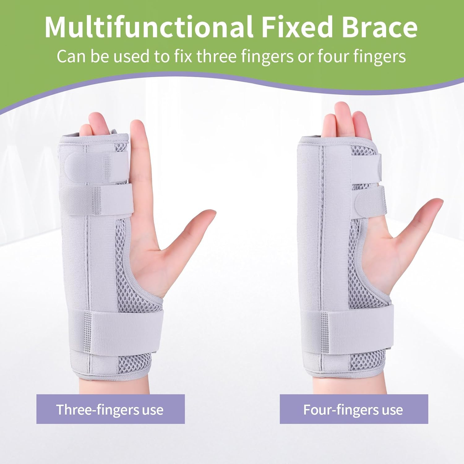 Trigger Finger Splint, Finger Brace Joint Stabilizer, Hand Brace with Finger Support, Middle Pinky Pointer Broken Fingers Splint, Adjustable Hand and Wrist Support (S) image number 3