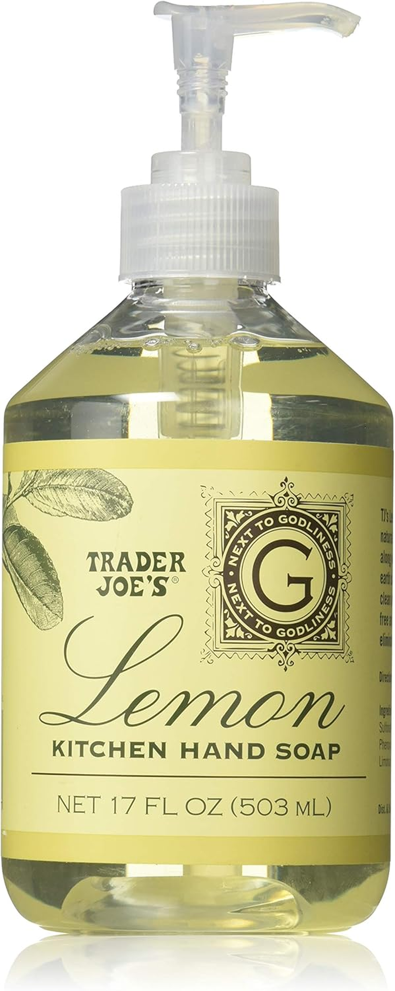 Trader Joes Next to Godliness Hand Soap (Lemon Kitchen Hand Soap)