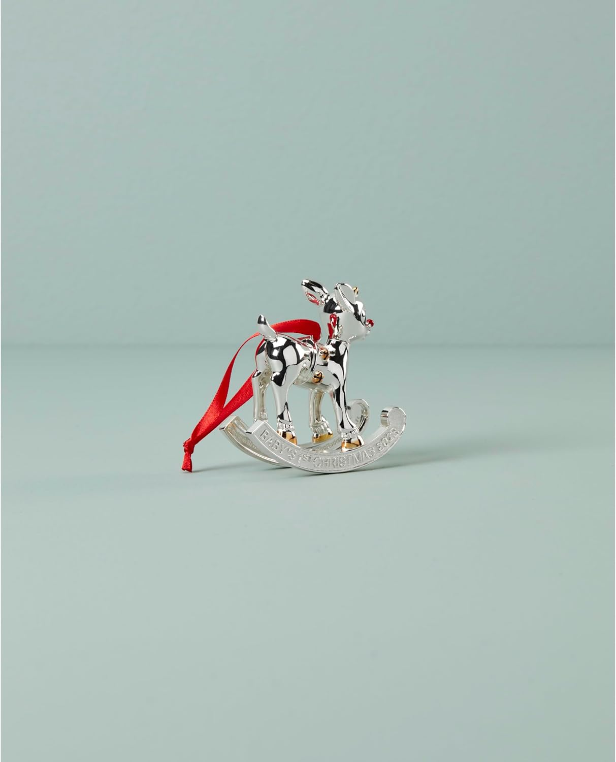 Lenox 2023 Baby'S 1St Christmas Rudolph Ornament, 0.46, Metallic image number 5